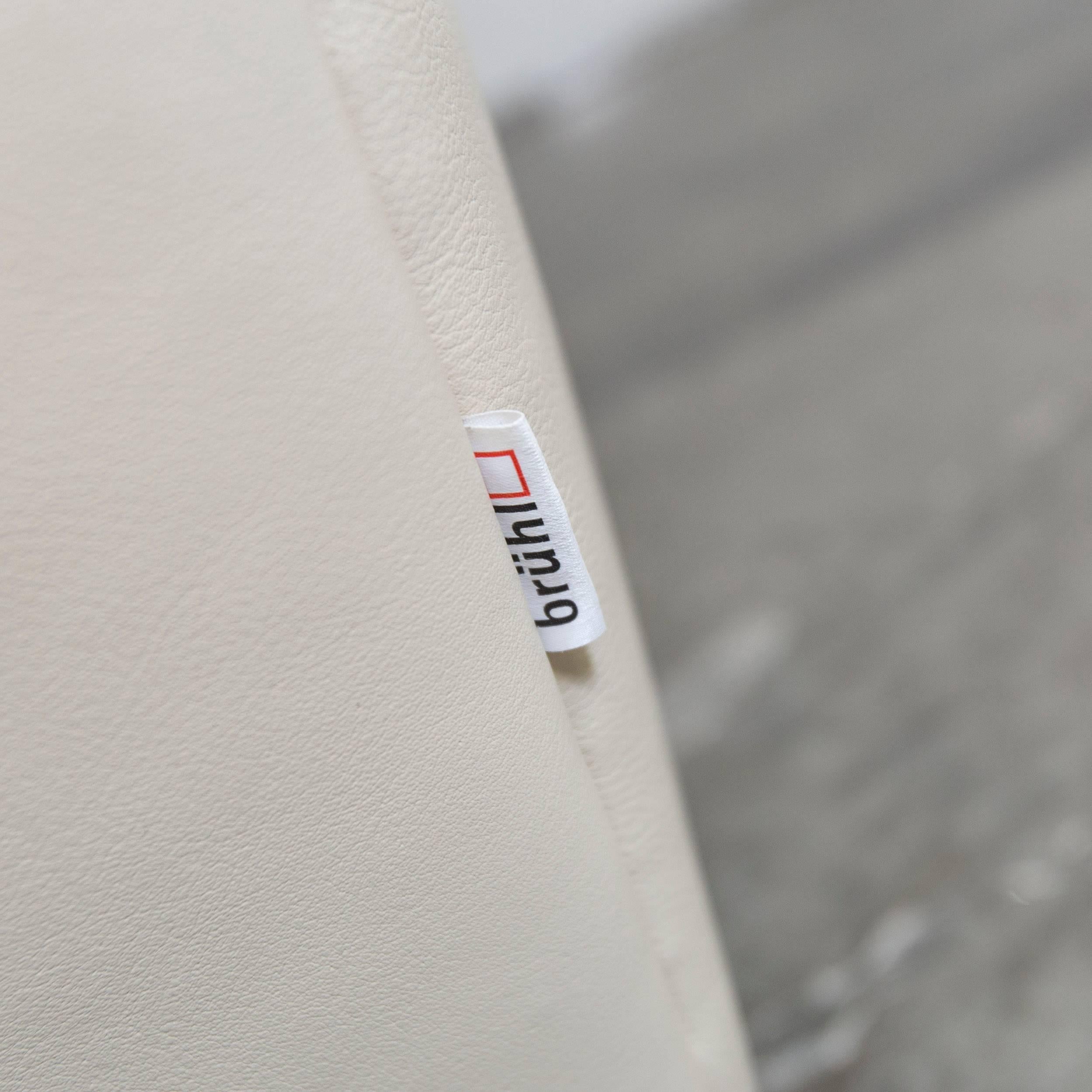 Contemporary Brühl & Sippold Designer Leather Armchair Cream