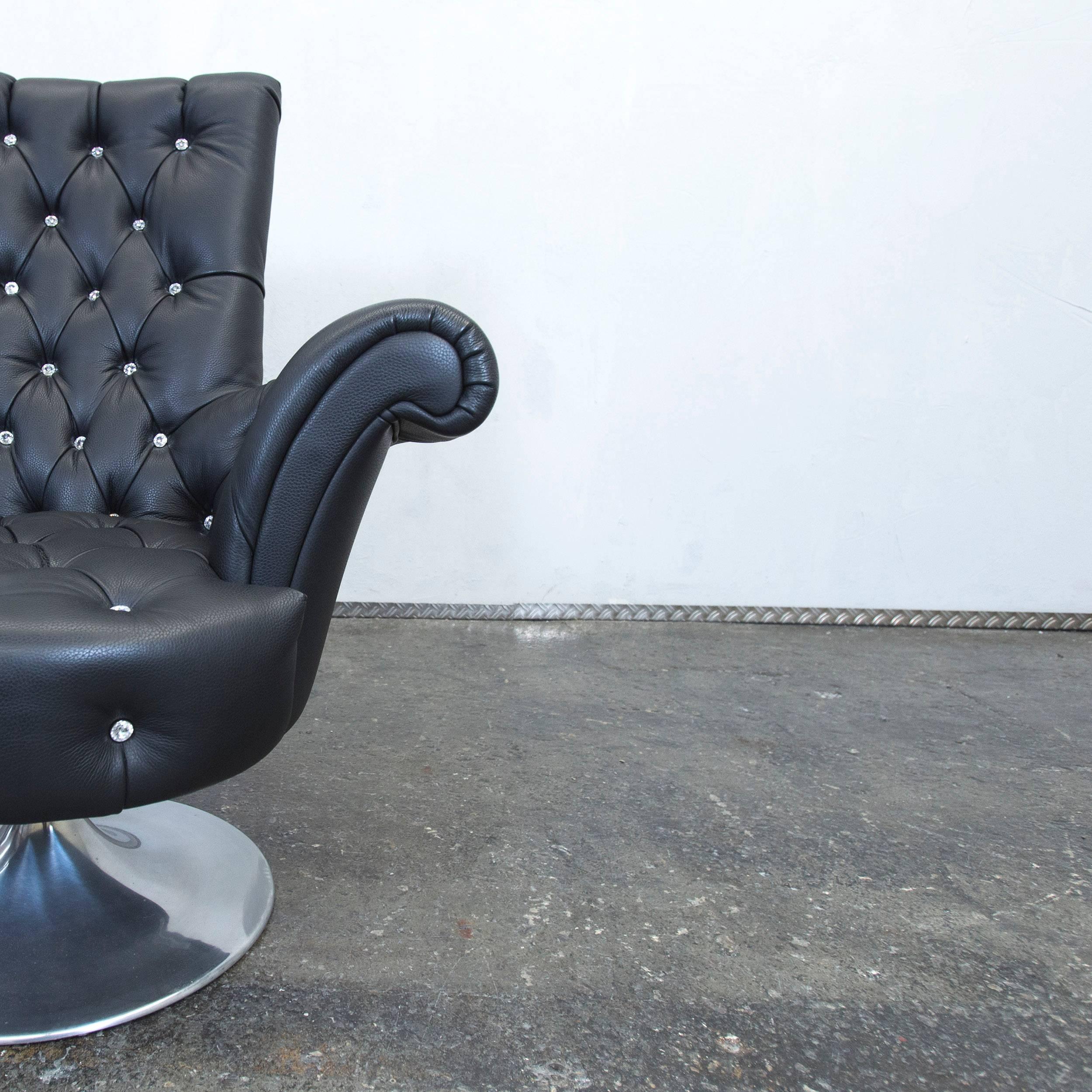 chesterfield leather swivel chair