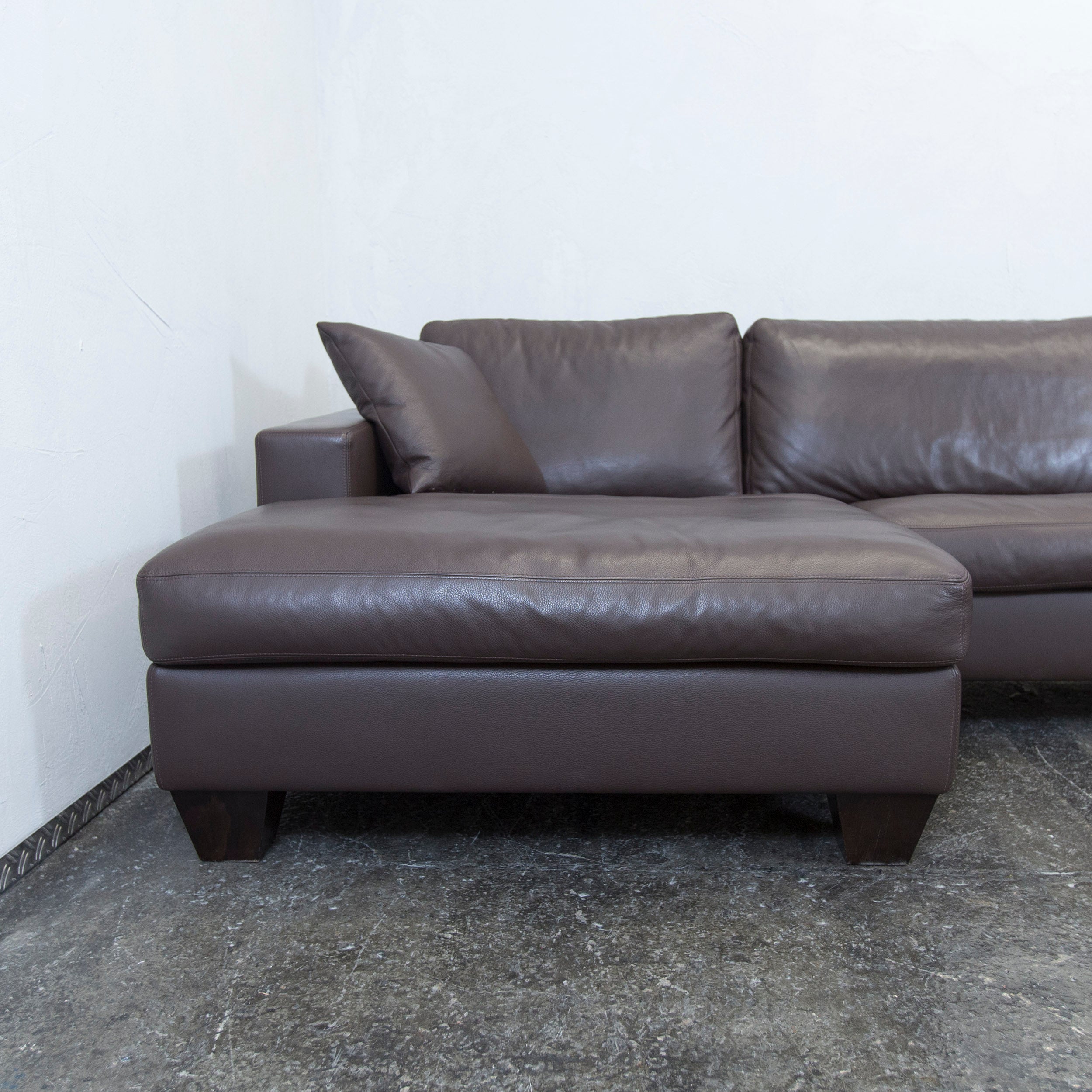 Designer Leather Cornersofa Brown Mocca Sofa Couch Modern For Sale At 1stdibs