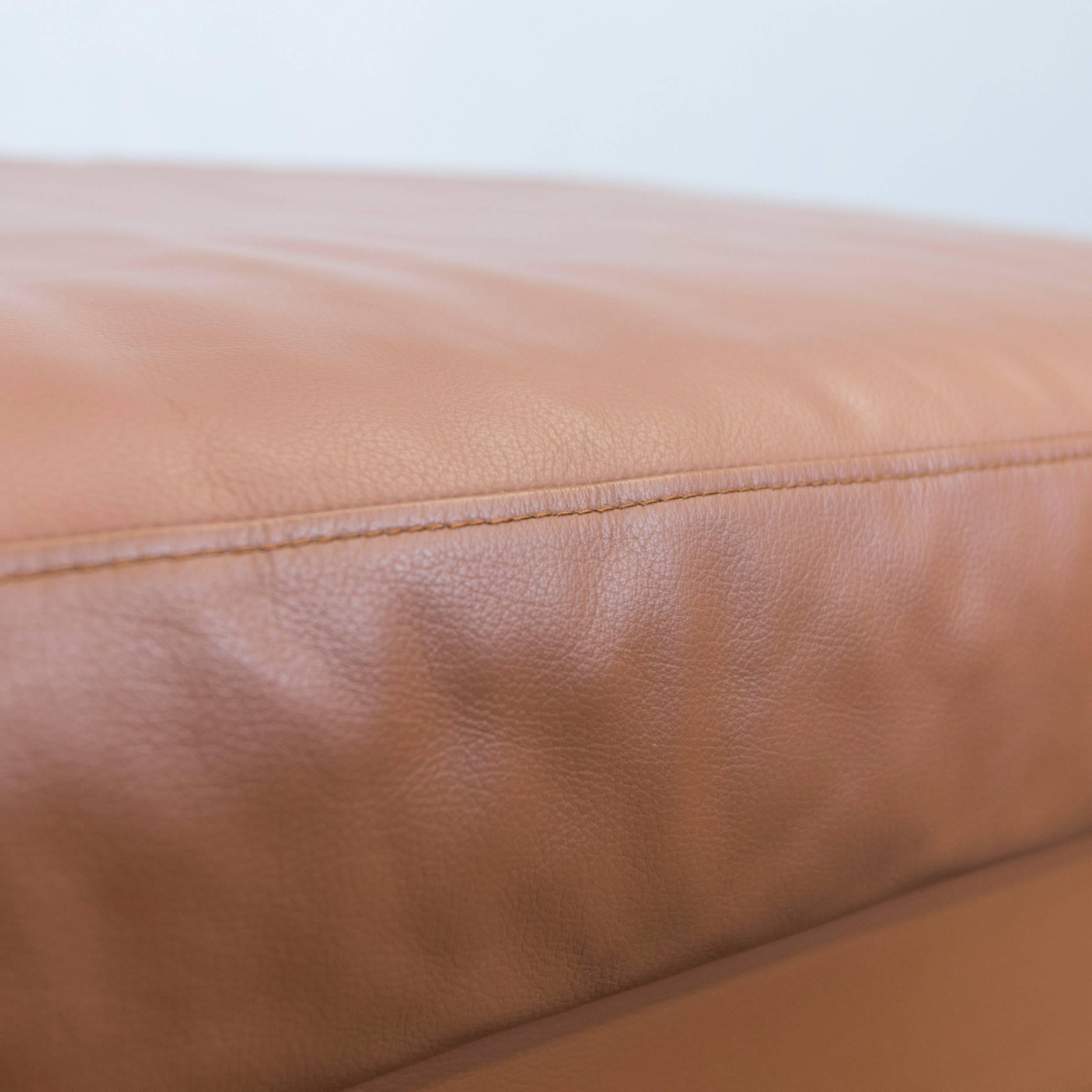 BoConcept Indivi Designer Leather Footstool Brown Pouff Stool Couch Modern In Excellent Condition In Cologne, DE