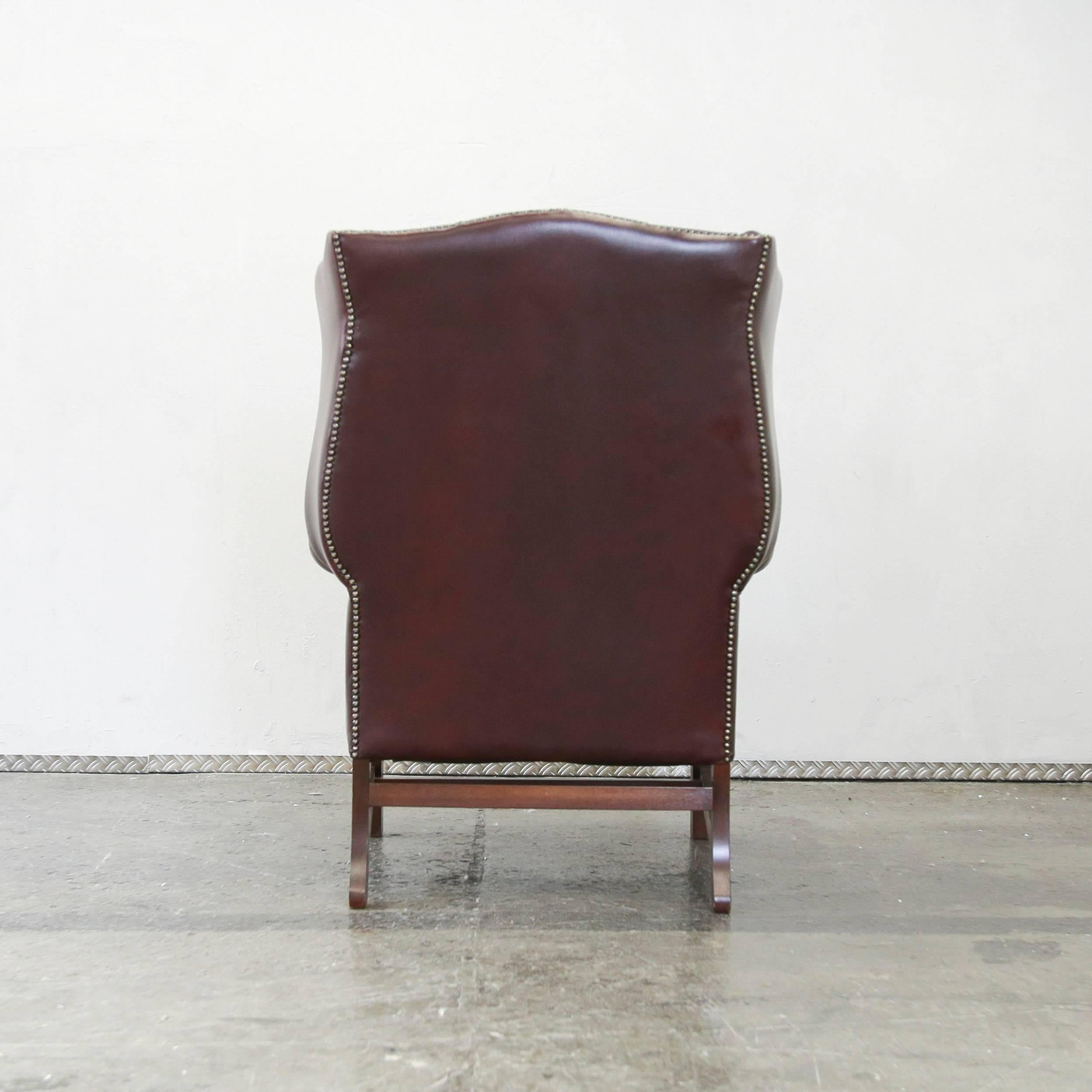 Chesterfield Wingchair Oxblood Red Armchair One Seat Vintage Retro 2