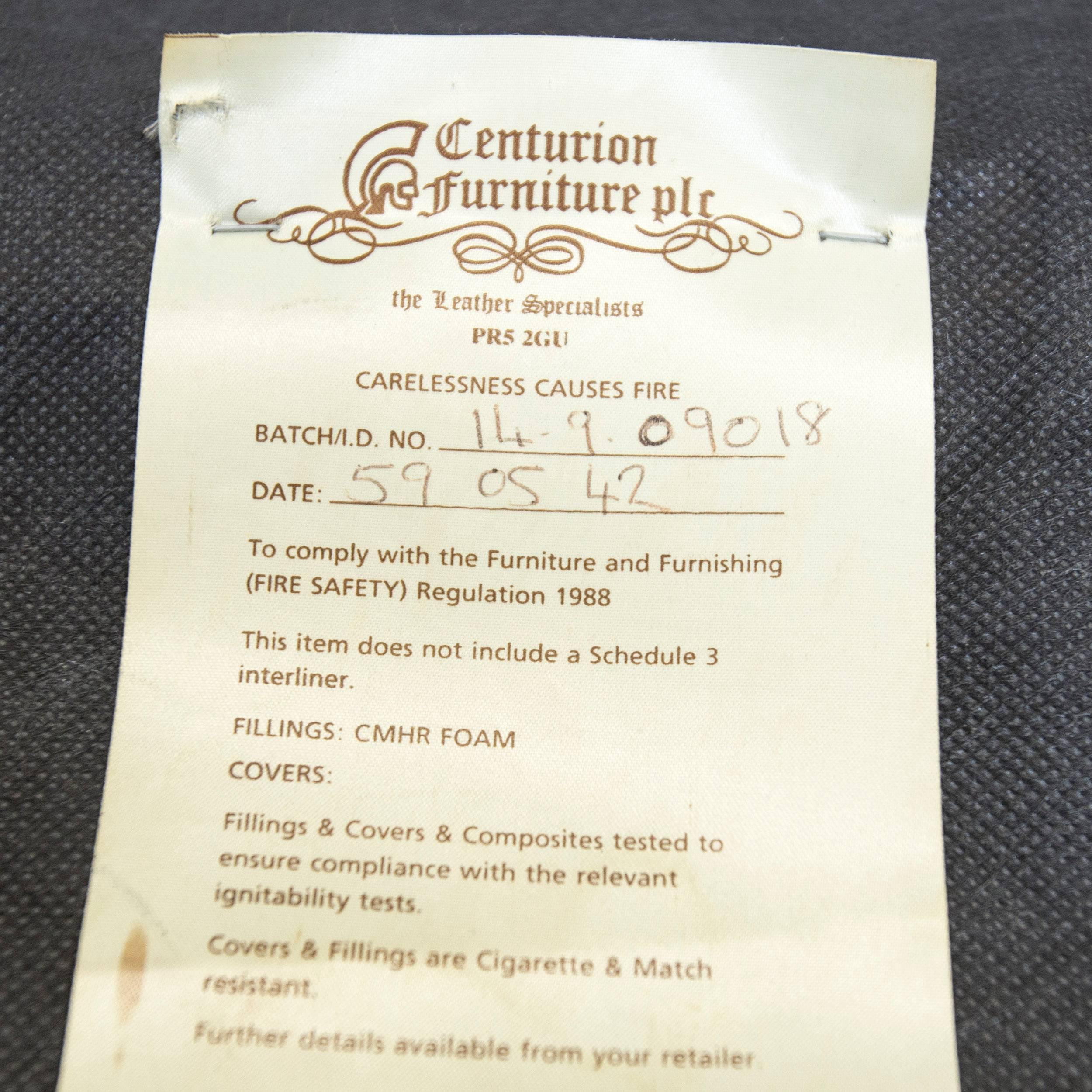 Centurion Chesterfield Leather Sofa Brown Queen Anne Vintage Retro