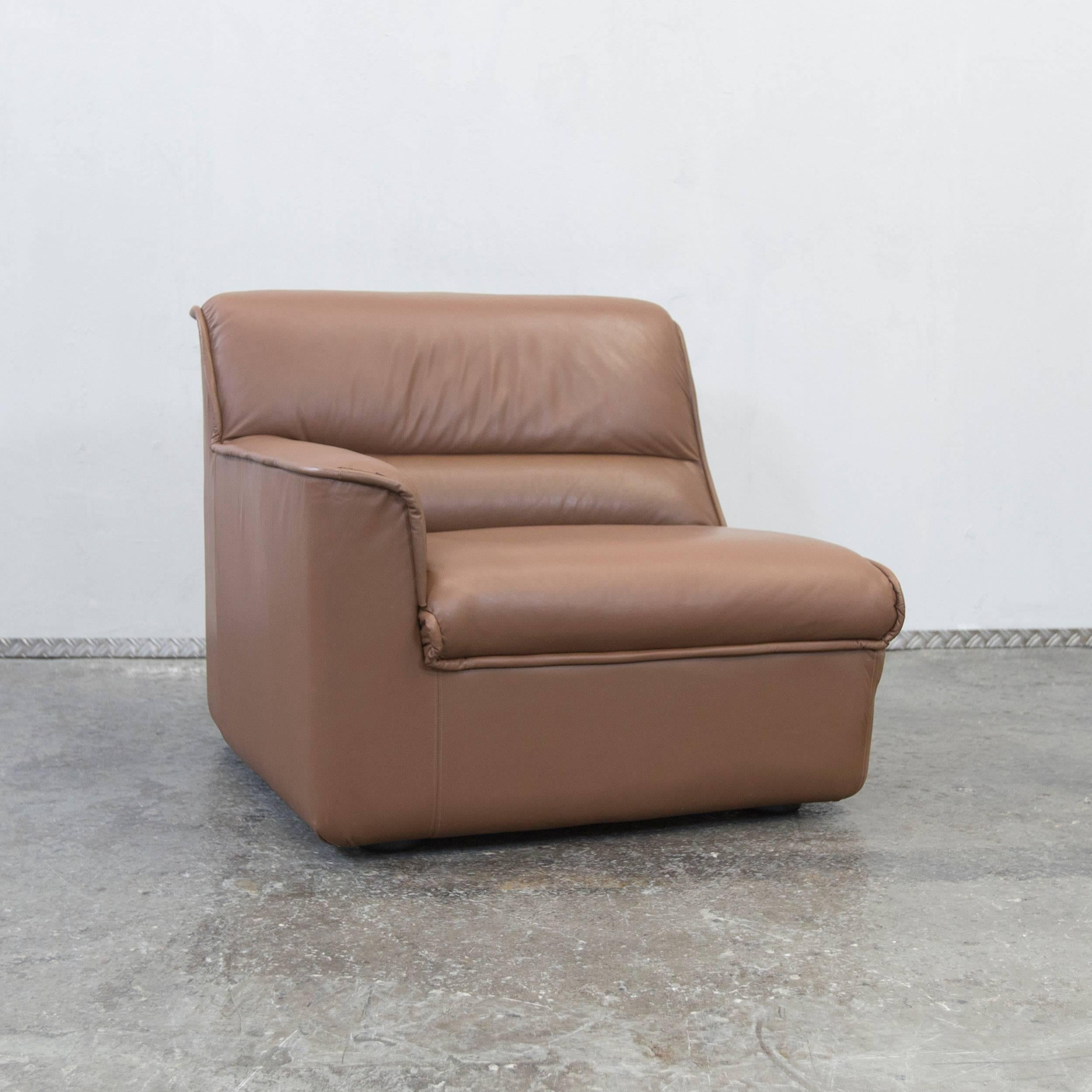 Contemporary COR Designer Leather Modular Sofa Set Brown Couch Vintage Retro