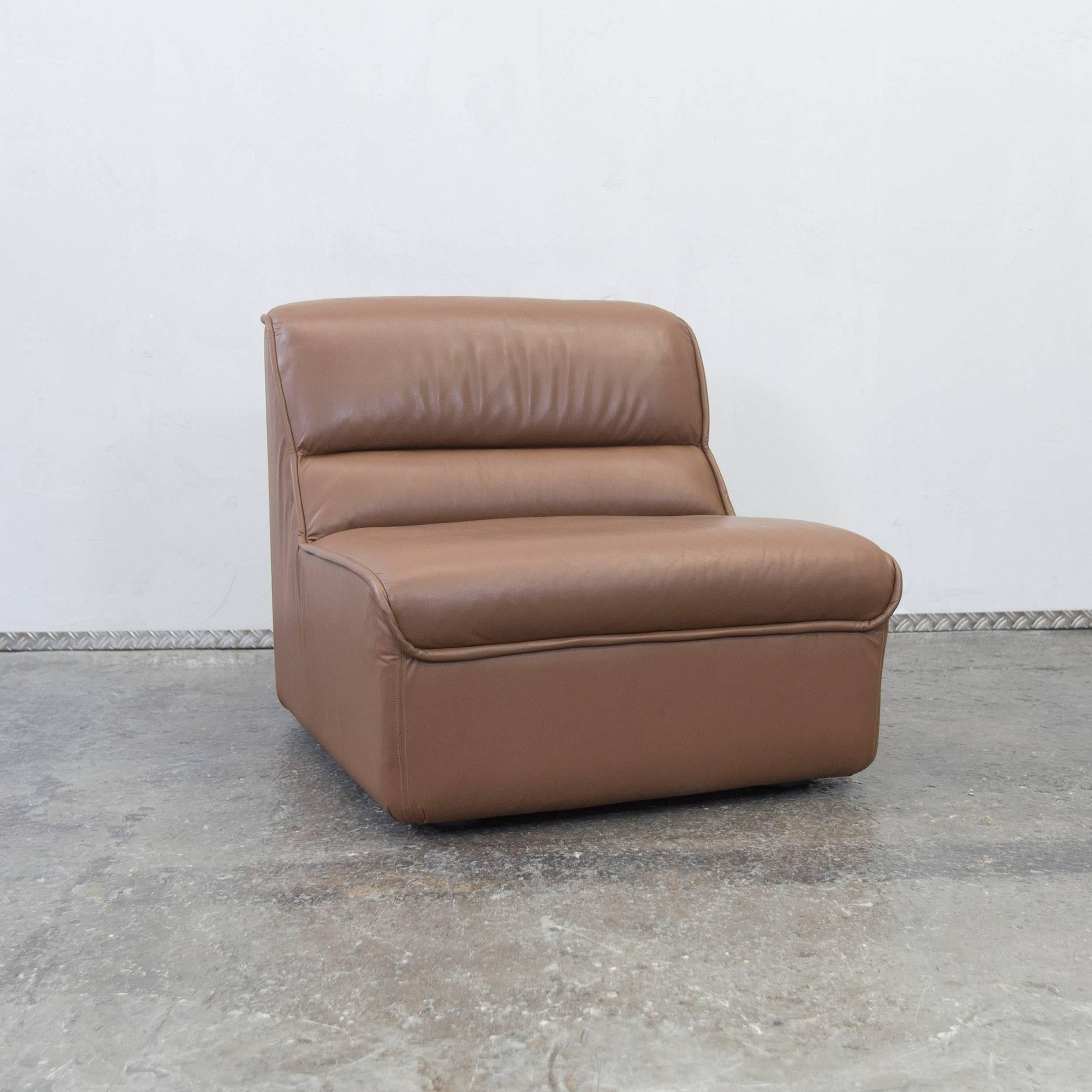 COR Designer Leather Modular Sofa Set Brown Couch Vintage Retro In Good Condition In Cologne, DE