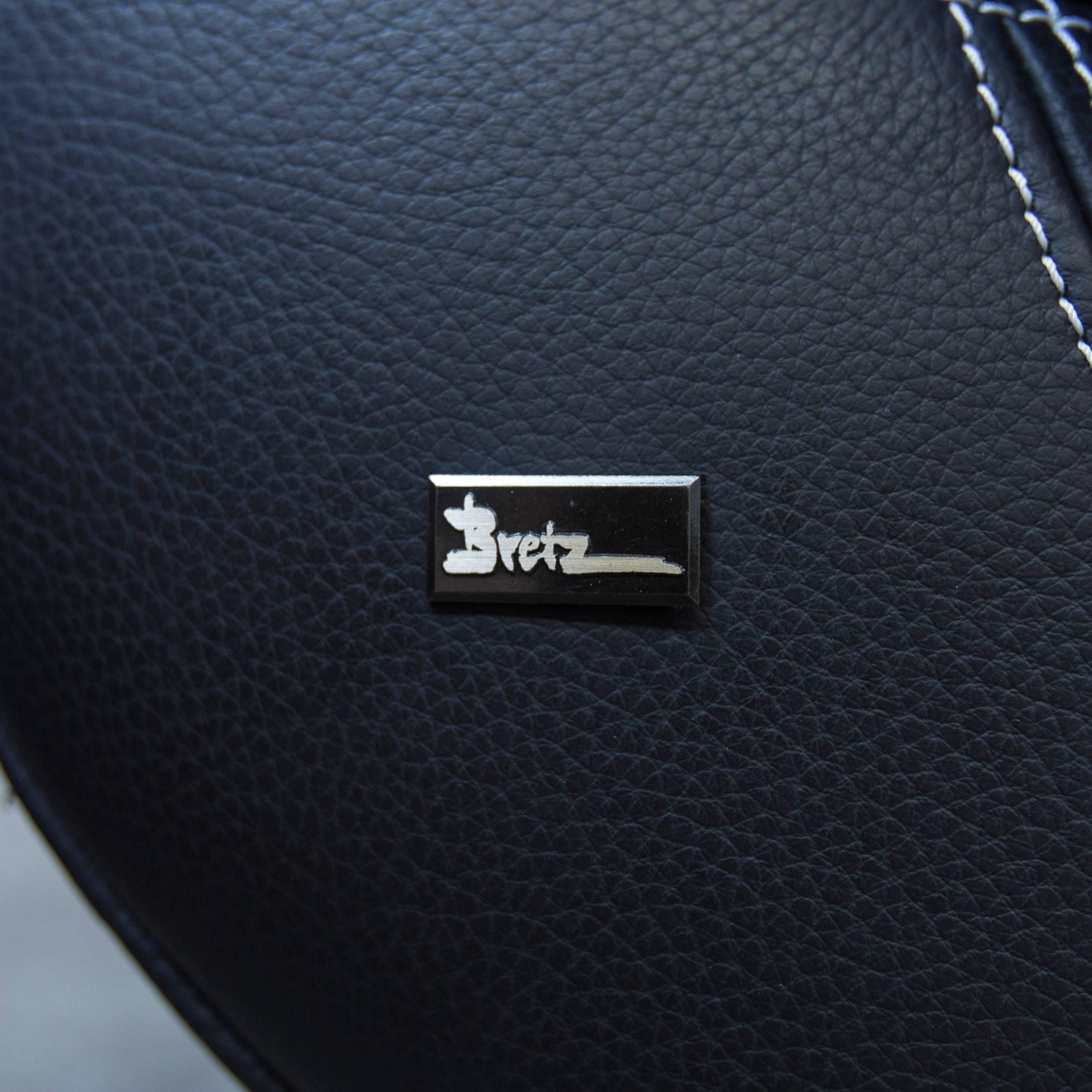 German Bretz Moon Designer Leather Armchair Black One Seat Couch Modern
