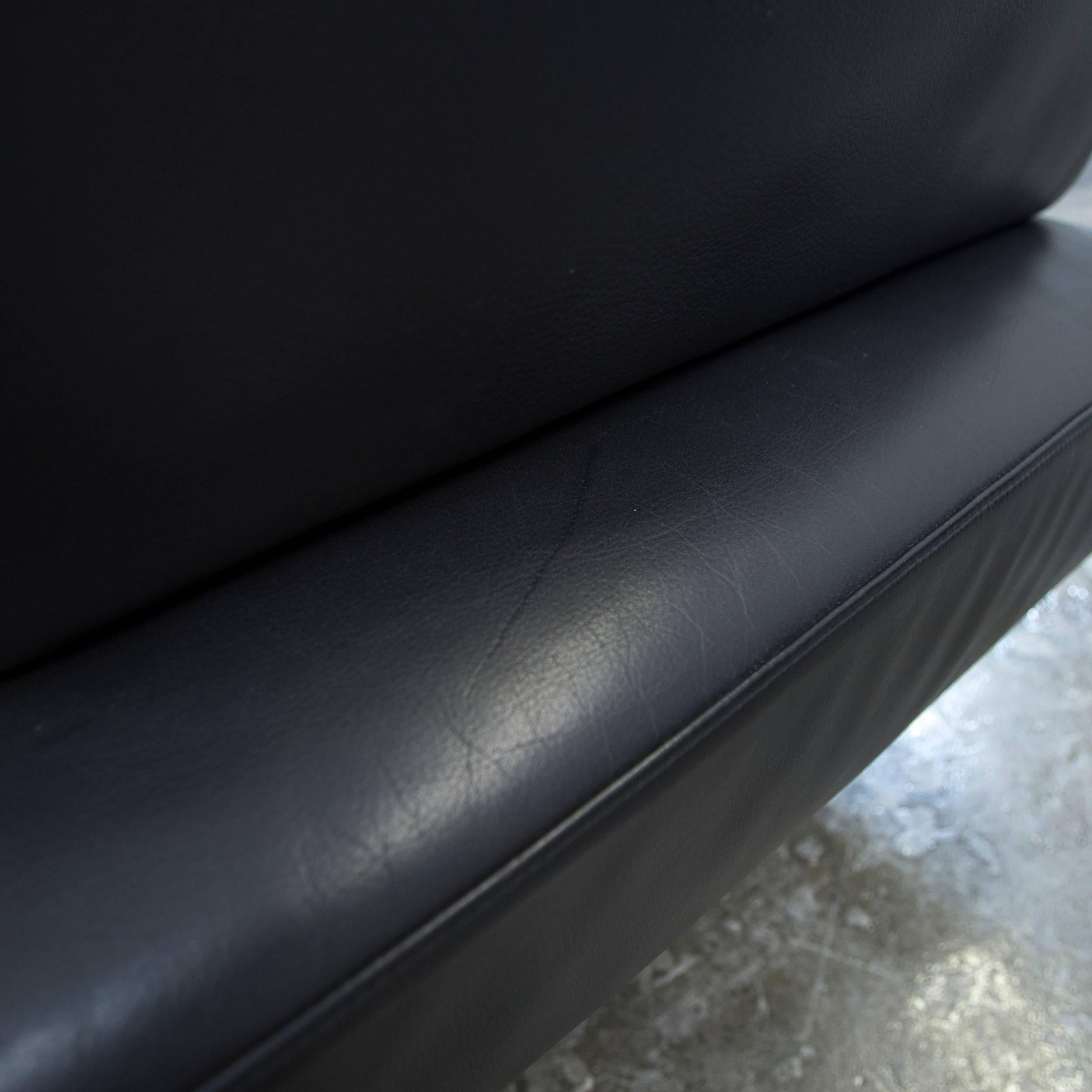 Kor Circum Designer Sofa Schwarzes Leder Dreisitzer-Kommode Funktion Modern 2
