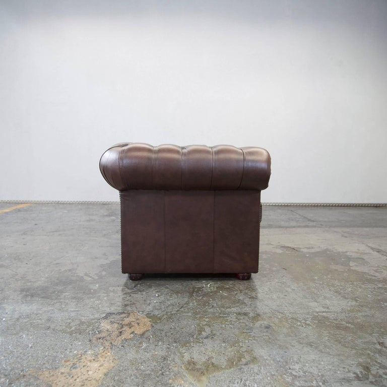 Original Chesterfield Leather Sofa Brown Five Seat Couch Vintage Retro For Sale at 1stdibs Original Chesterfield Leather Sofa Brown Five Seat Couch Vintage Retro For Sale at 1stdibs