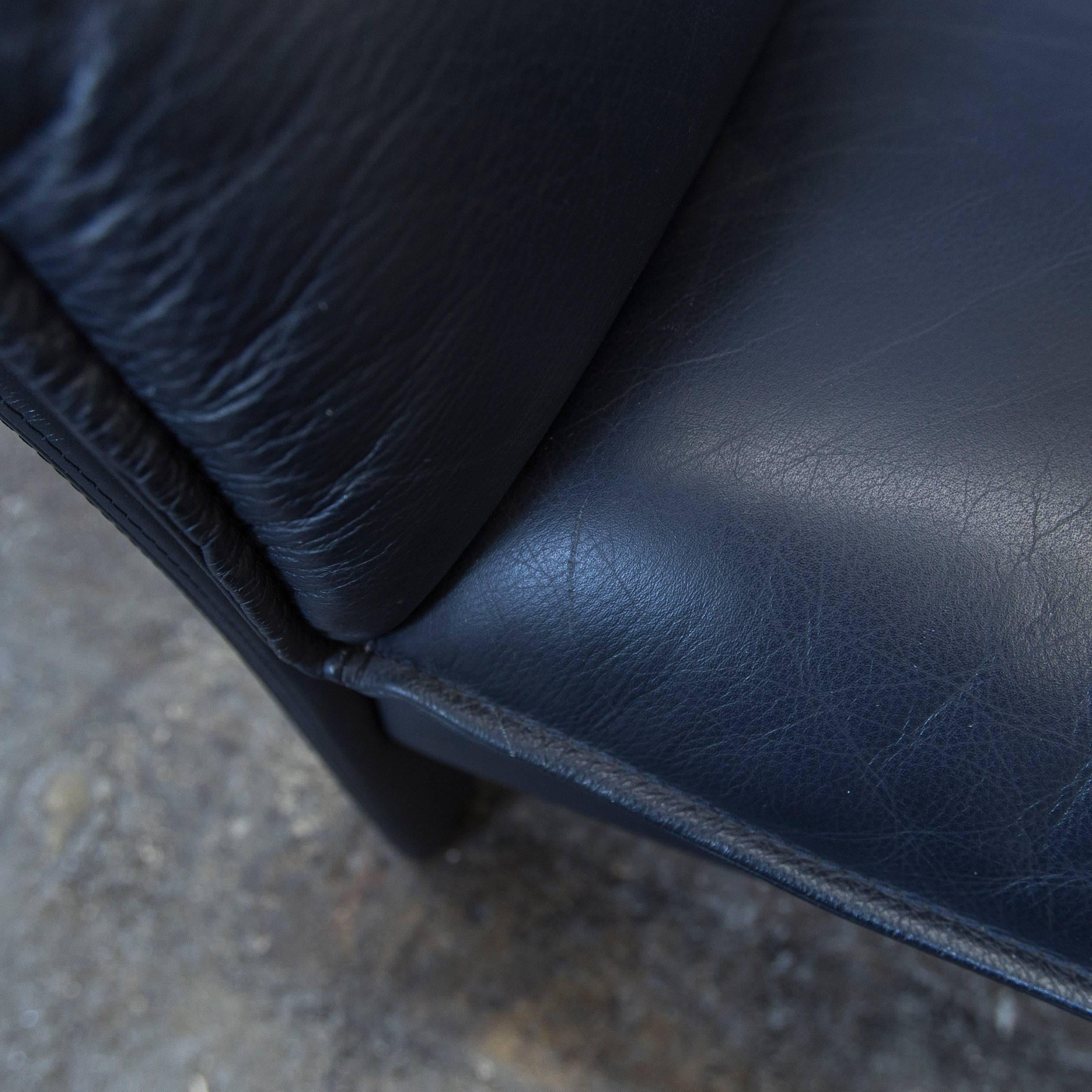 Dreipunkt Designer Chair Leather Blue Grey Couch Modern 2