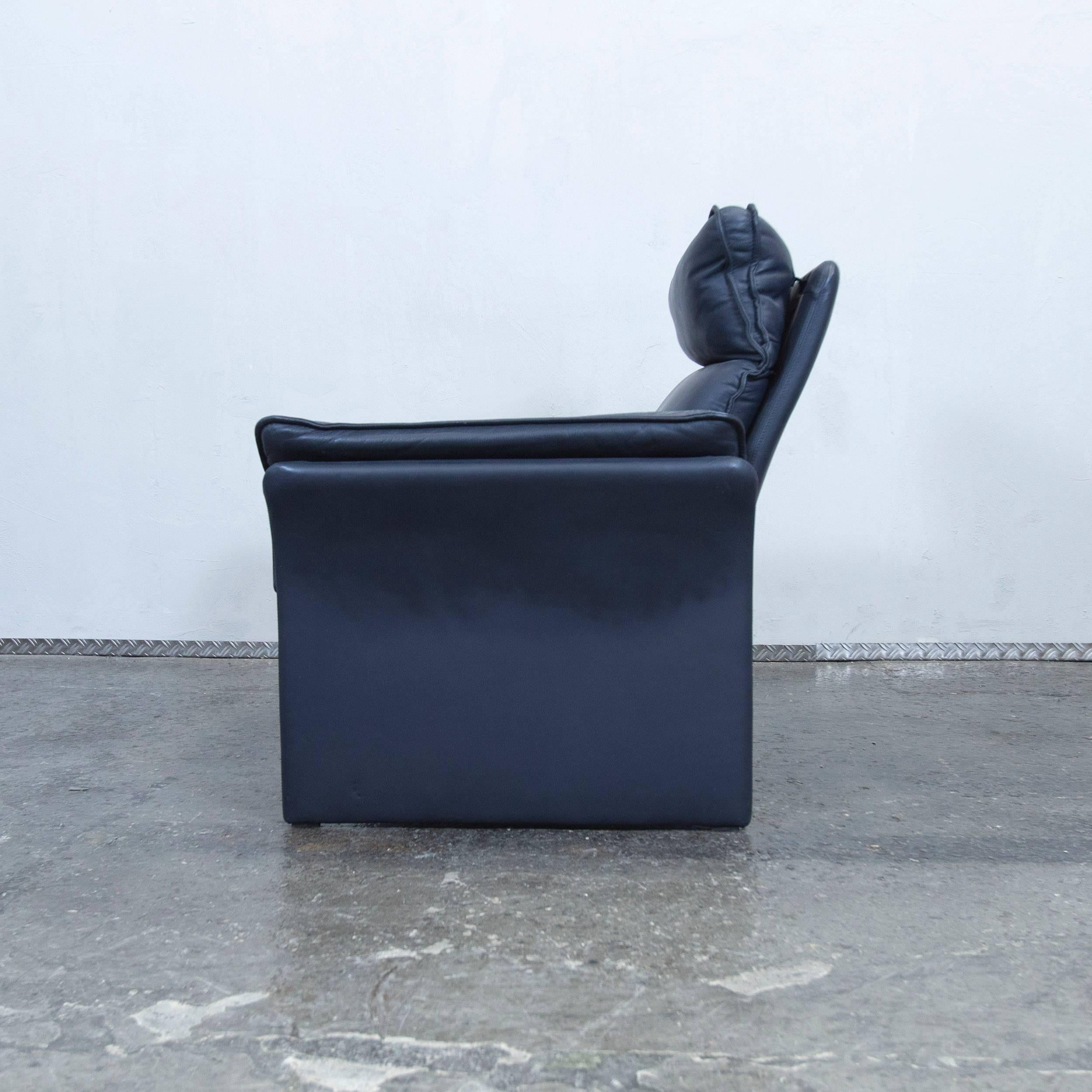 Dreipunkt Designer Chair Leather Blue Grey Couch Modern 4