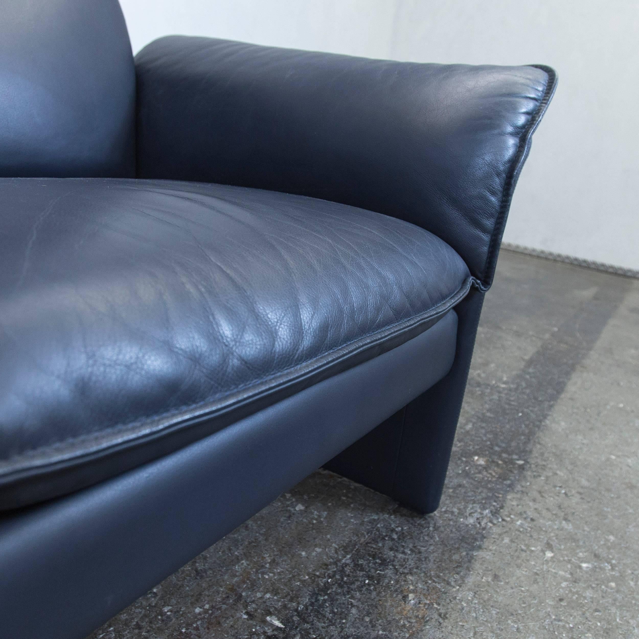 Dreipunkt Designer Chair Leather Blue Grey Couch Modern 3