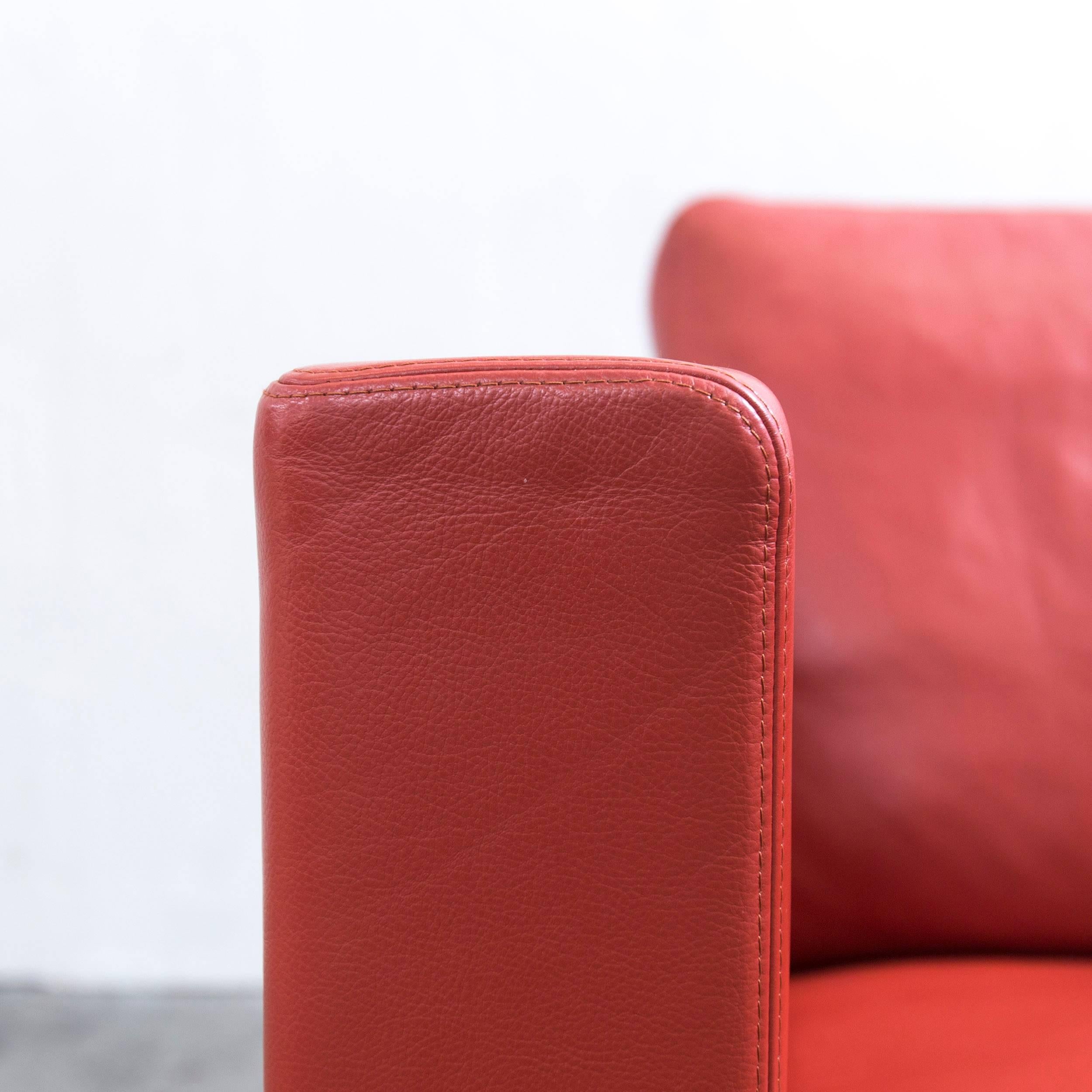 German Erpo Designer Armchair Orange Red One Seat Couch, Modern