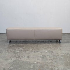 Koinor Volare Designer Leather Footstool Cappuccino Brown Pouff Modern