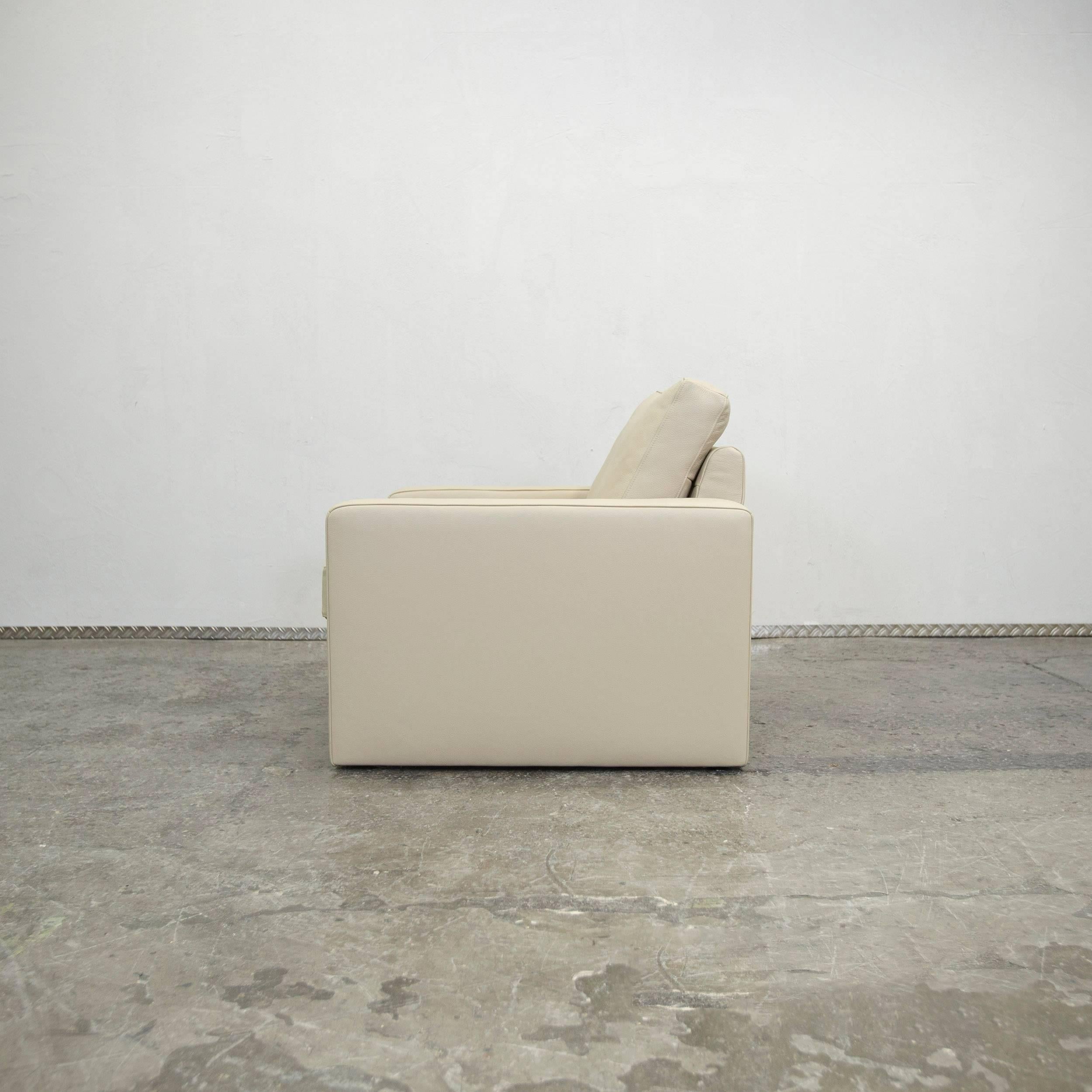 Ewald Schillig Designer Leather Armchair Beige One-Seat Modern In Excellent Condition In Cologne, DE