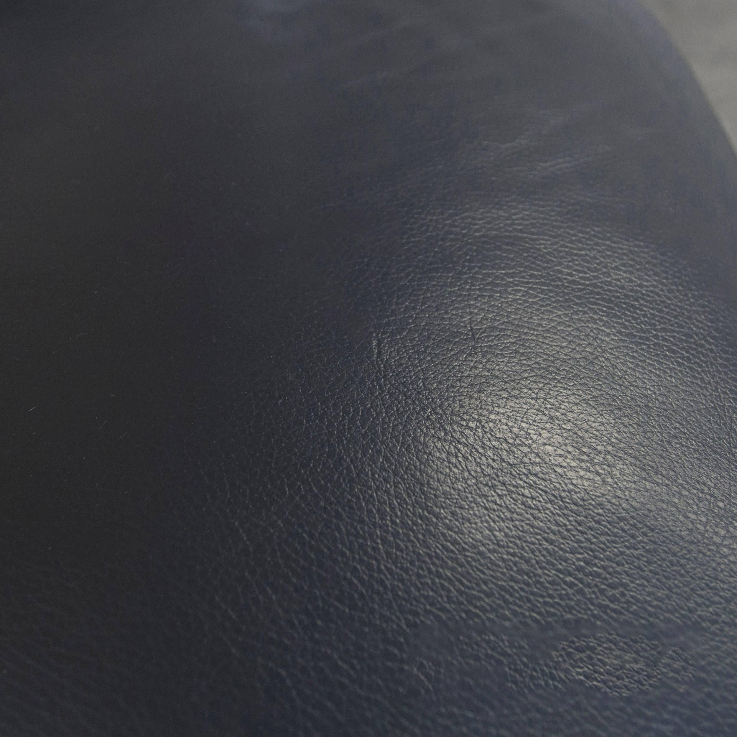 Külkens & Sohn Designer Leather Sofa Black Two-Seat Couch Modern For Sale 1