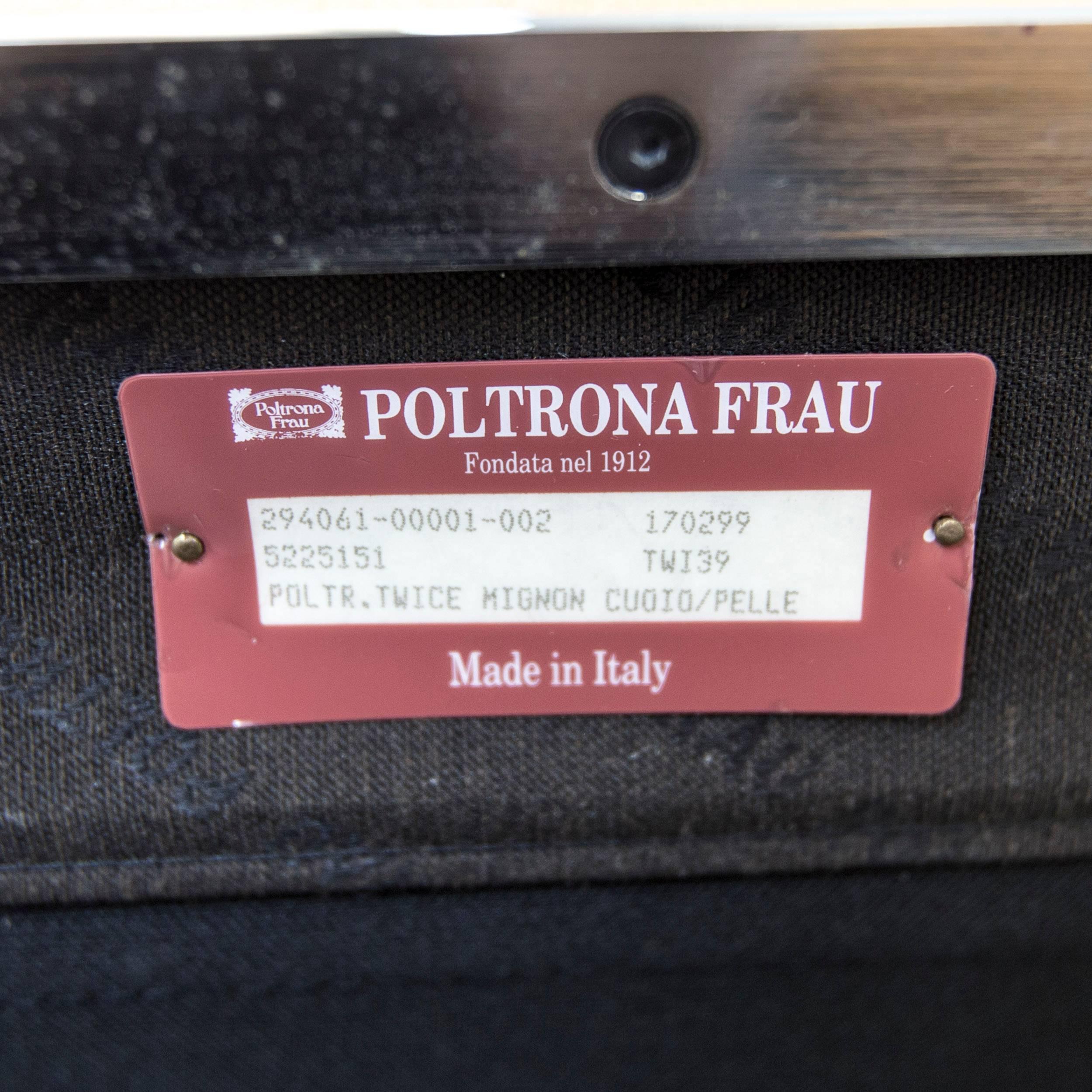 Poltrona Frau Twice 1999 Designer Chair Leather Mustard Yellow One Seat Modern For Sale 1