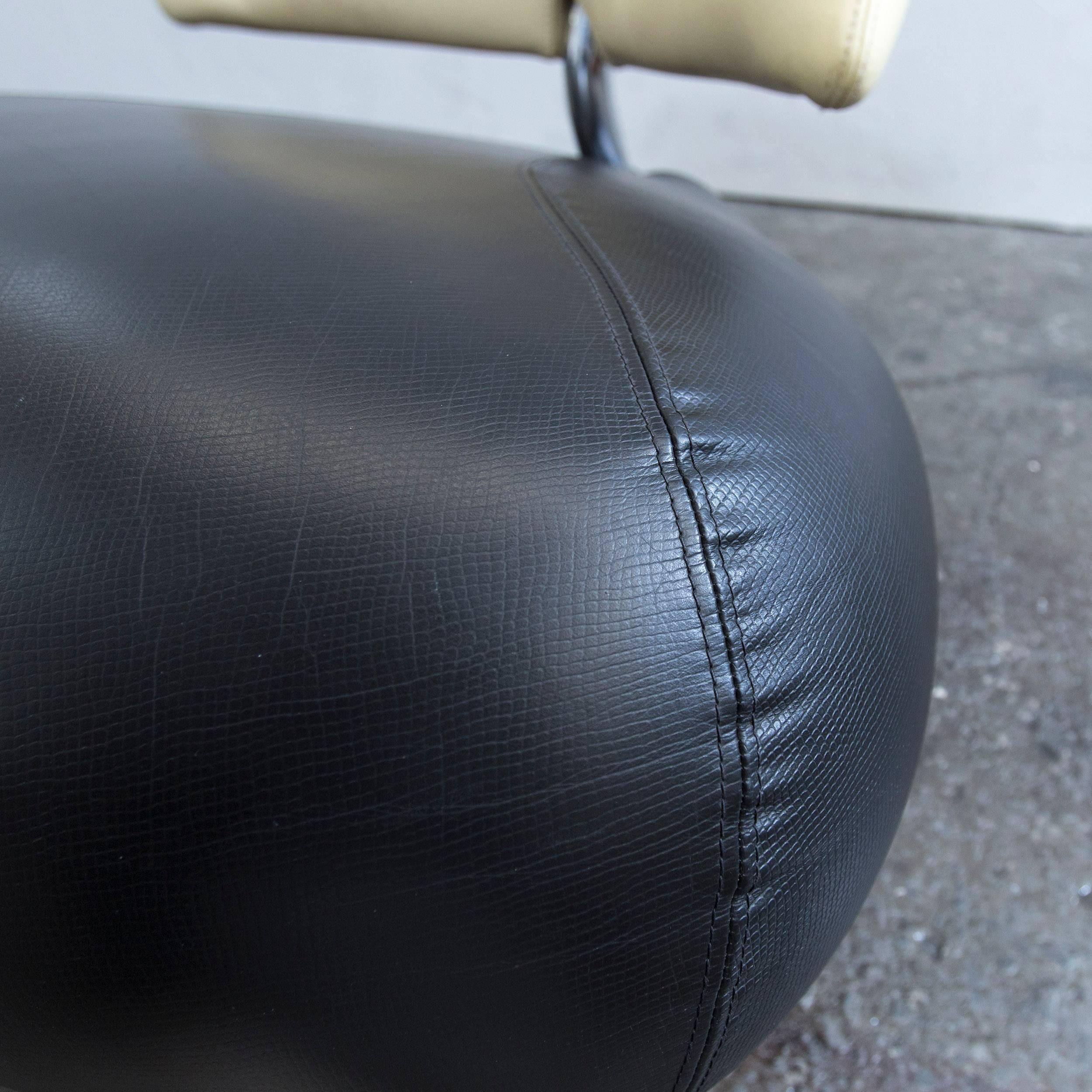German Leolux Pallone Pa Designer Chair Black Beige One Seat Modern