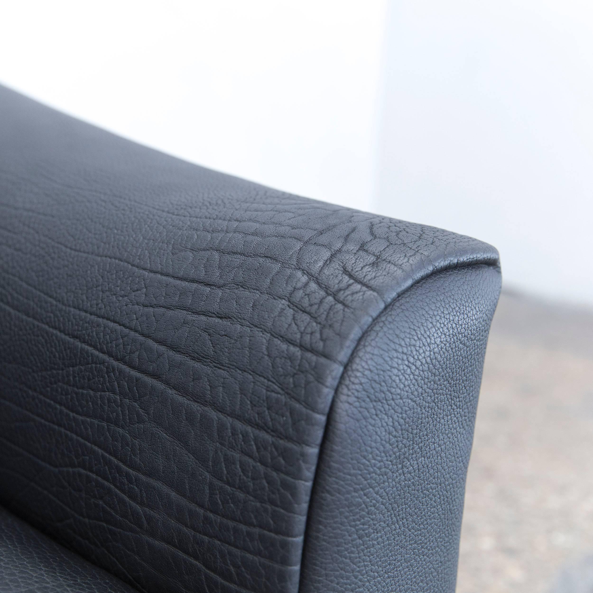 De Sede DS 47 Designer Sofa Neckleather Black Three-Seat Function Couch Modern 1