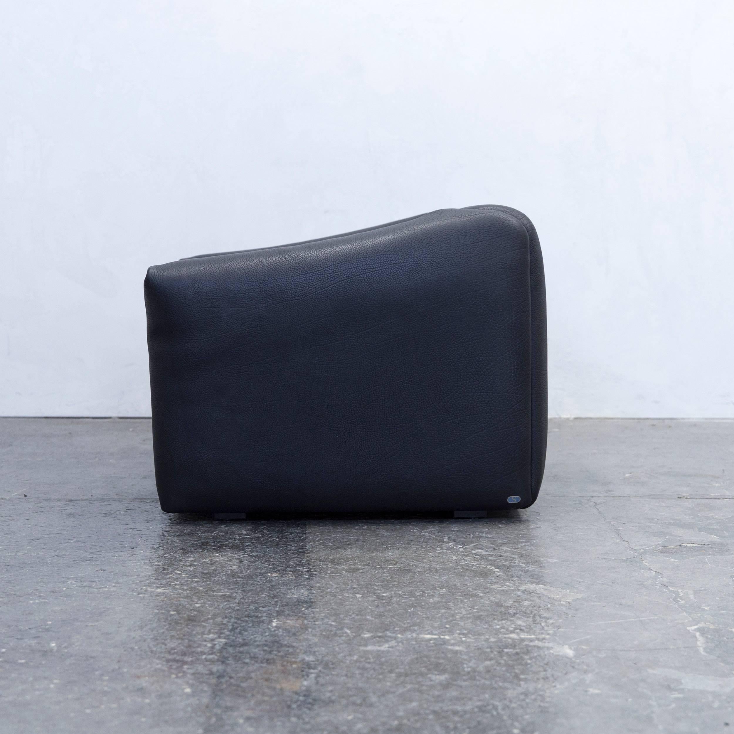 De Sede DS 47 Designer Armchair Neckleather Black Three-Seat Function Couch 1