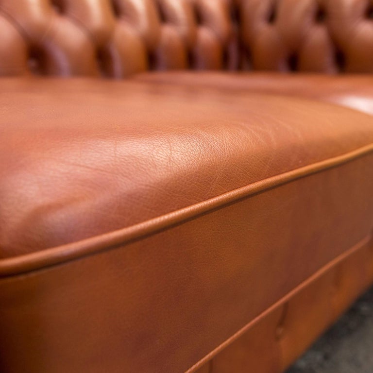 Original Chesterfield Three Seat Couch Authentic Leather Terracotta Original Chesterfield Three Seat Couch Authentic Leather Terracotta For 1