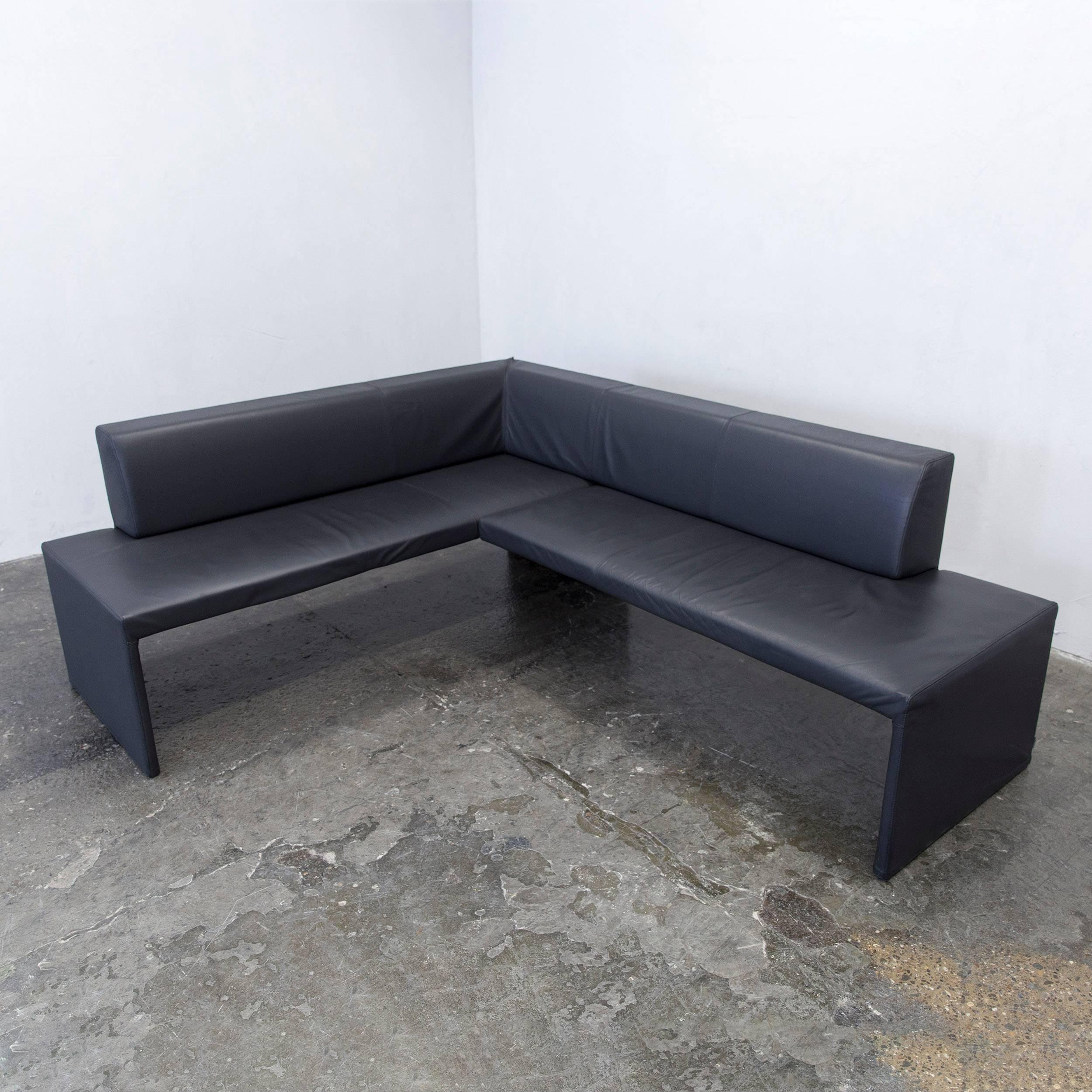 Contemporary Walter Knoll Together Designer Corner Sofa Leather Grey Anthrazit Modern