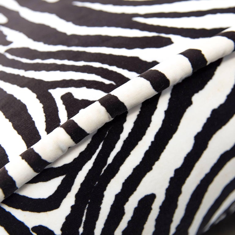 Bretz Designer Recamiere Microfibre White Black Zebra Pattern Sofa