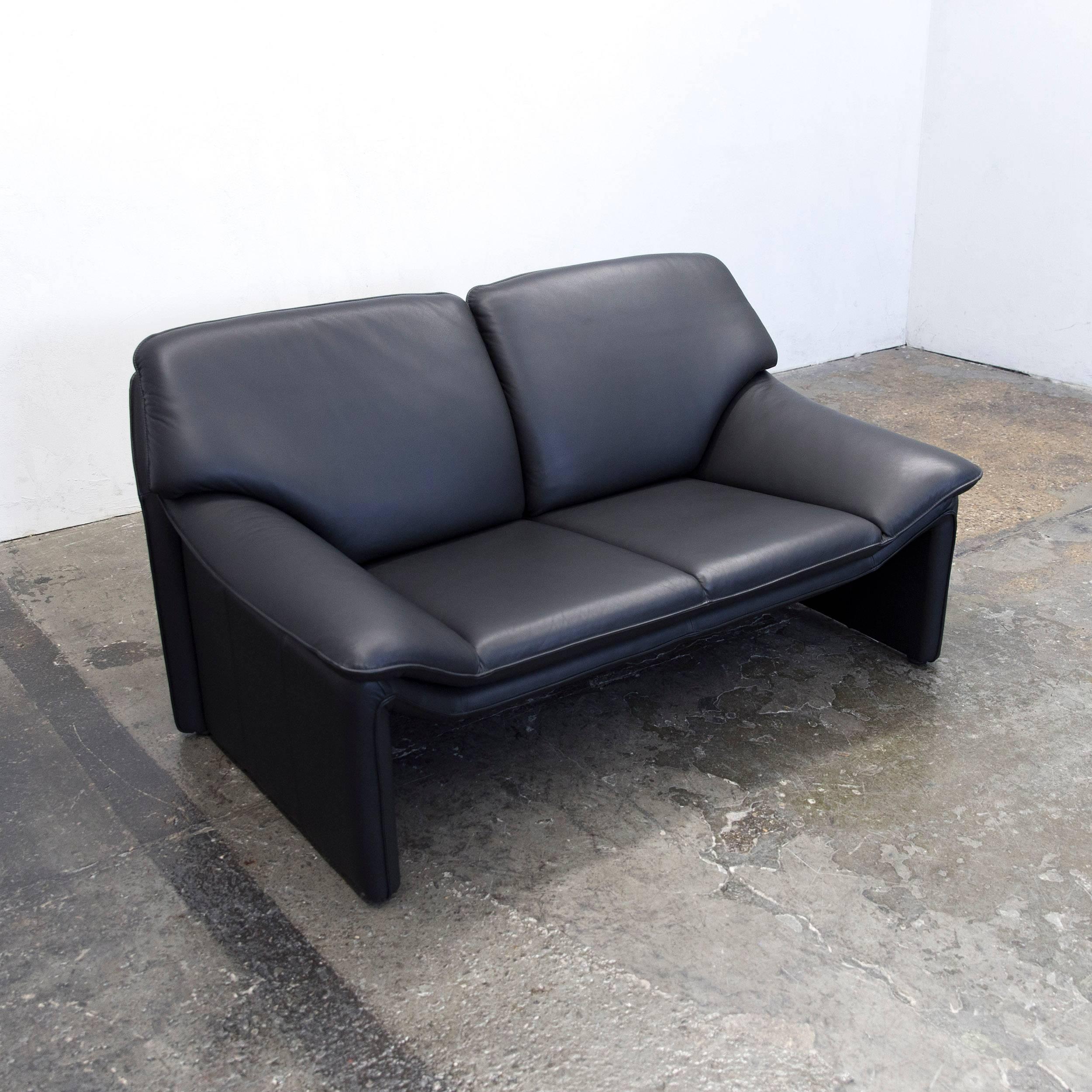 Laauser Atlanta Designer Sofa Leather Black Two Seat Couch Modern At Laauser Atlanta Designer Sofa Leather Black Two Seat Couch Modern At 1stdibs