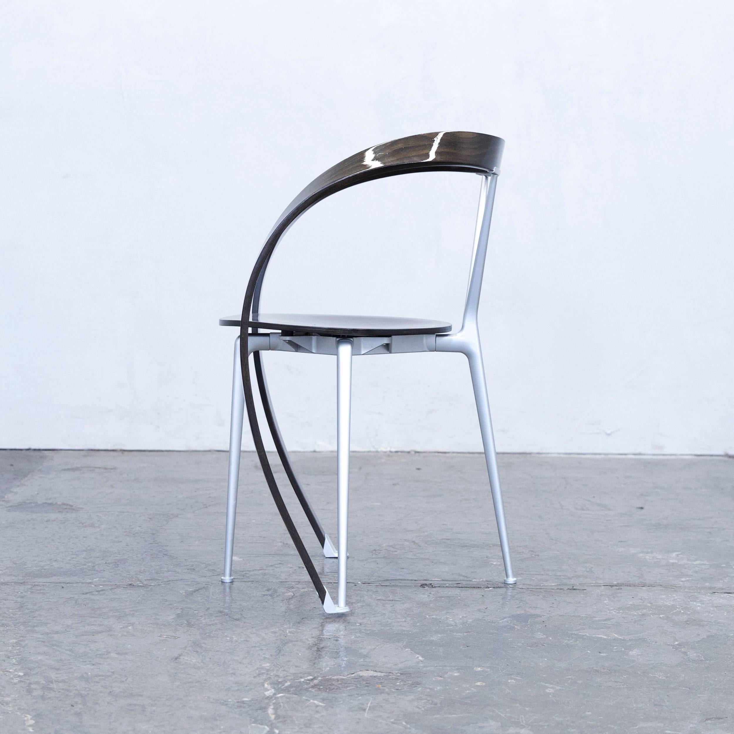 Cassina Revers Andrea Branzi Designer Chair Wood Brown Metal One Seat Modern 2