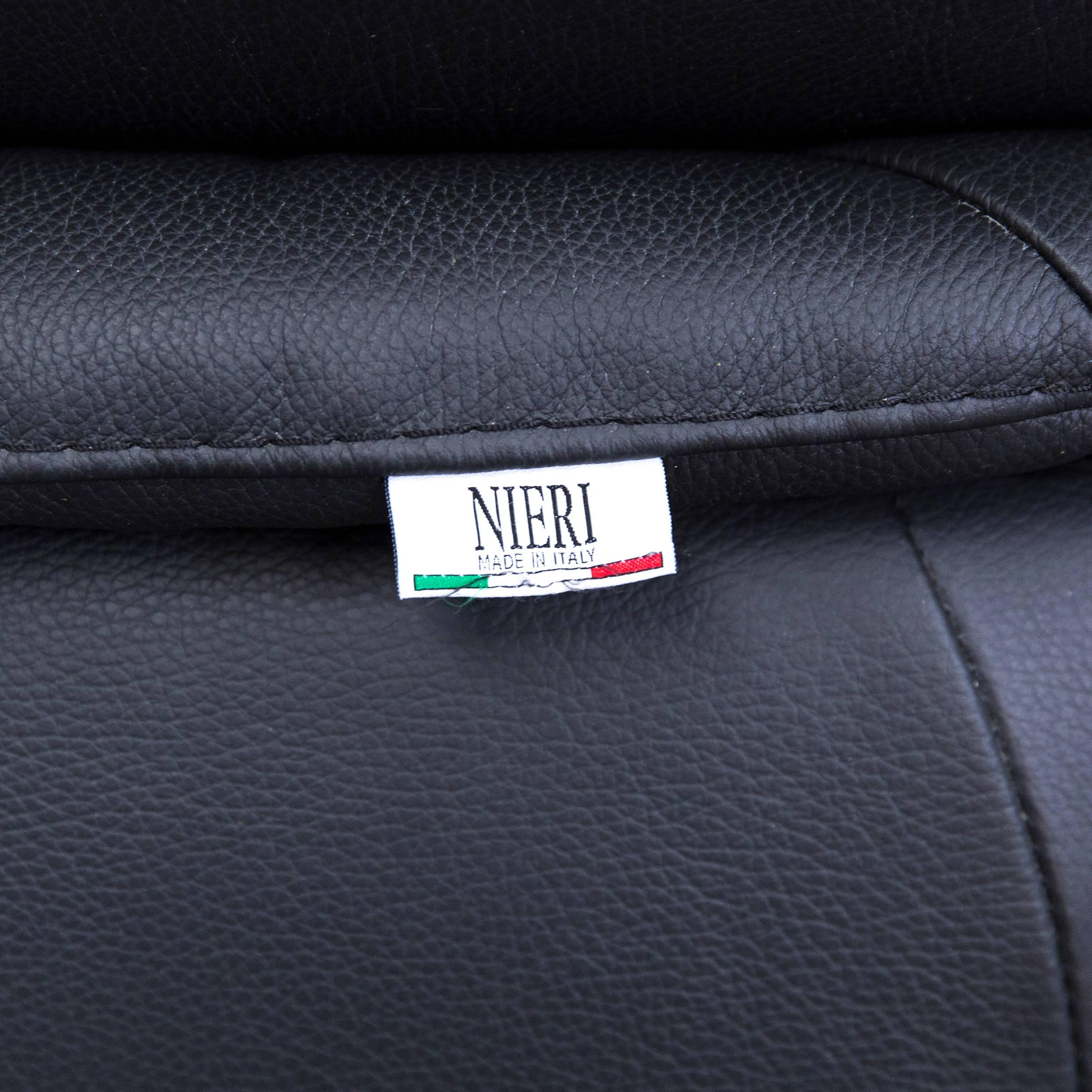 Nieri Espace Loveseat Designer Sofa Anthrazit Black Two-Seat Round Lounge Couch In Excellent Condition In Cologne, DE