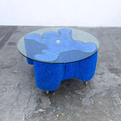 Bretz Keith Haring Designer Sofa Table Fabric Blue Modern