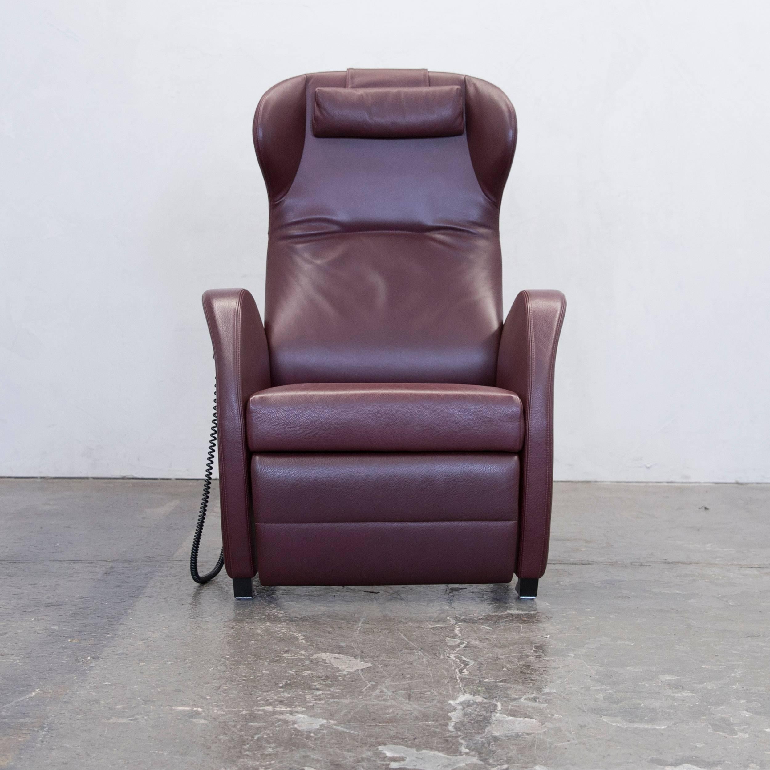Wittmann Leather Chair Wine Red One Seat Relax 1