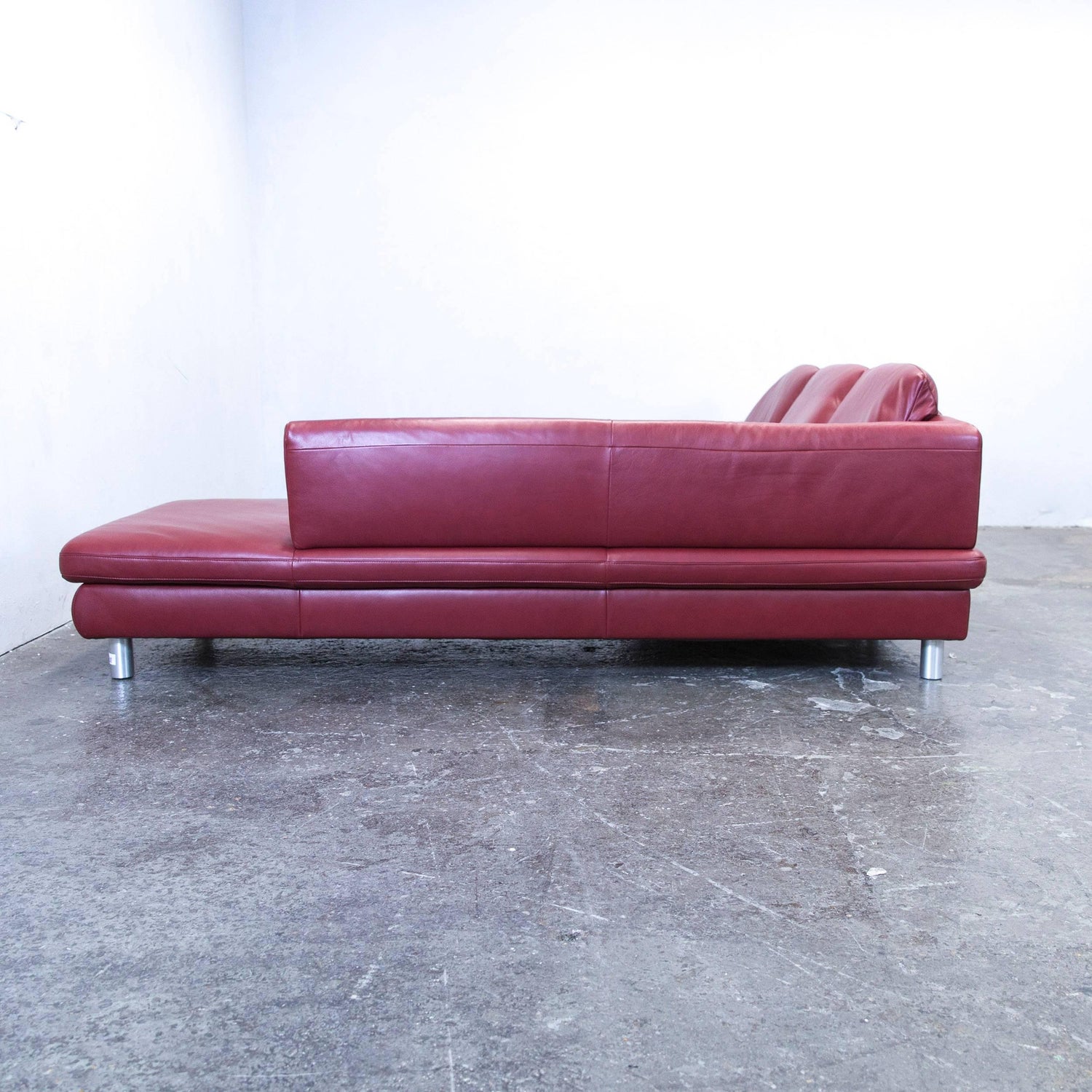 Koinor Volare Leather Corner Sofa Red Function Couch Modern At 1stdibs
