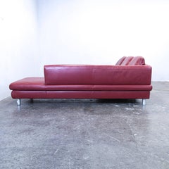 Koinor Volare Leather Corner Sofa Red Function Couch Modern At 1stdibs