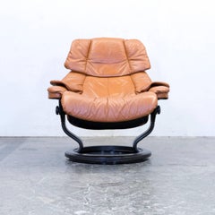 Stressless Designer Chair Leather Ocre Brown Relax Function Couch Modern