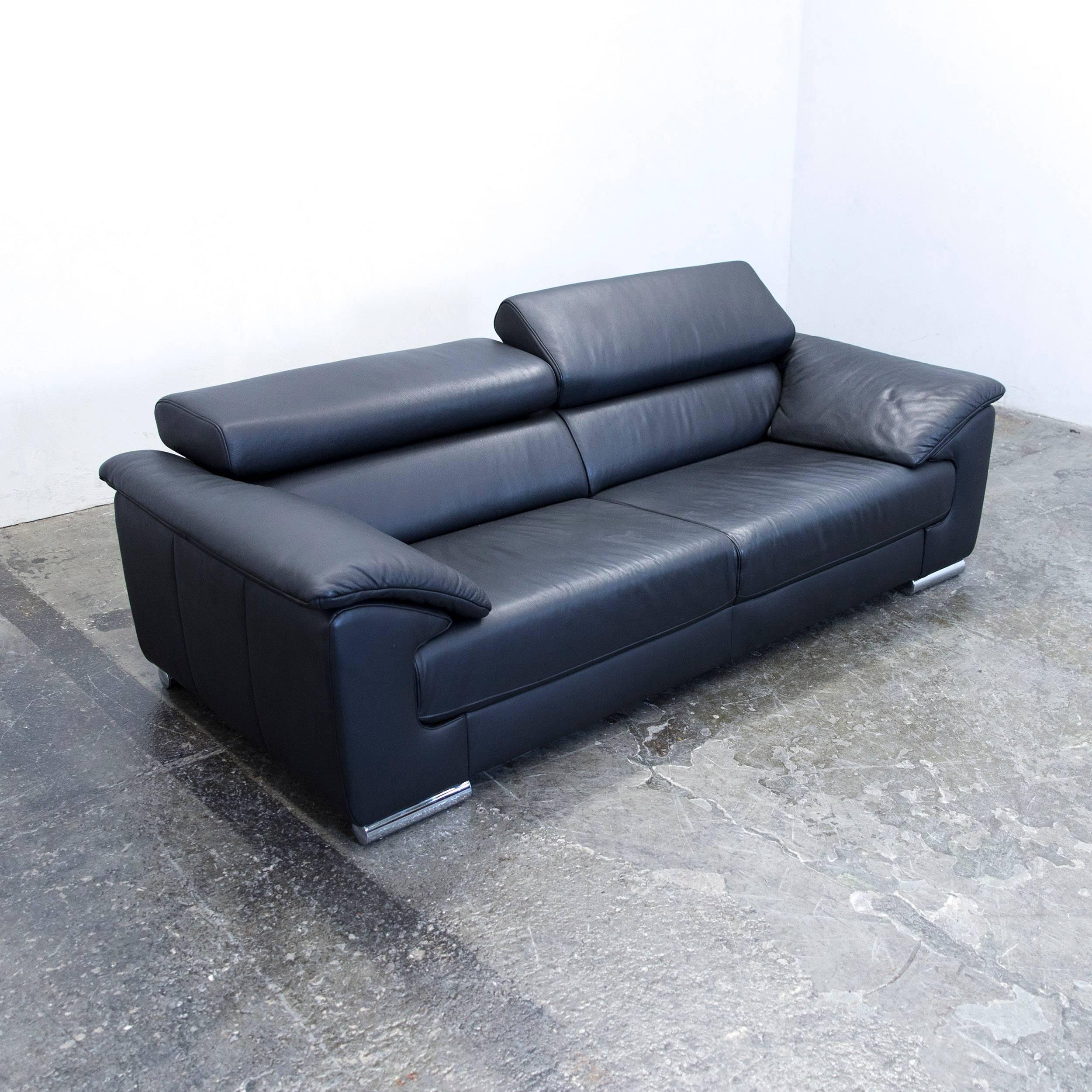 Ewald Schillig Designer Sofa Leather Black Two-Seat Function Couch Modern  at 1stDibs | canapé ewald schillig, canapé schillig