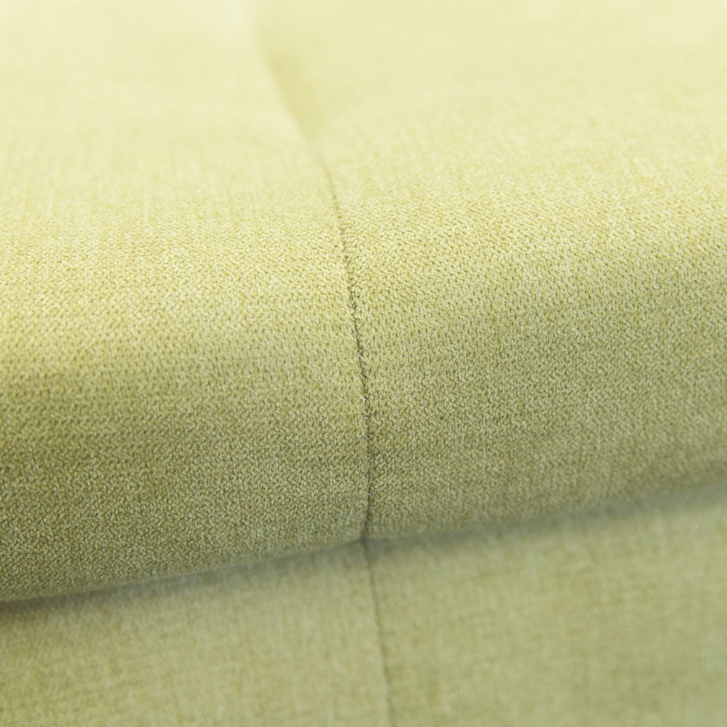 Designer Sleep Sofa Fabric Green Three-Seat Function Couch Modern 2