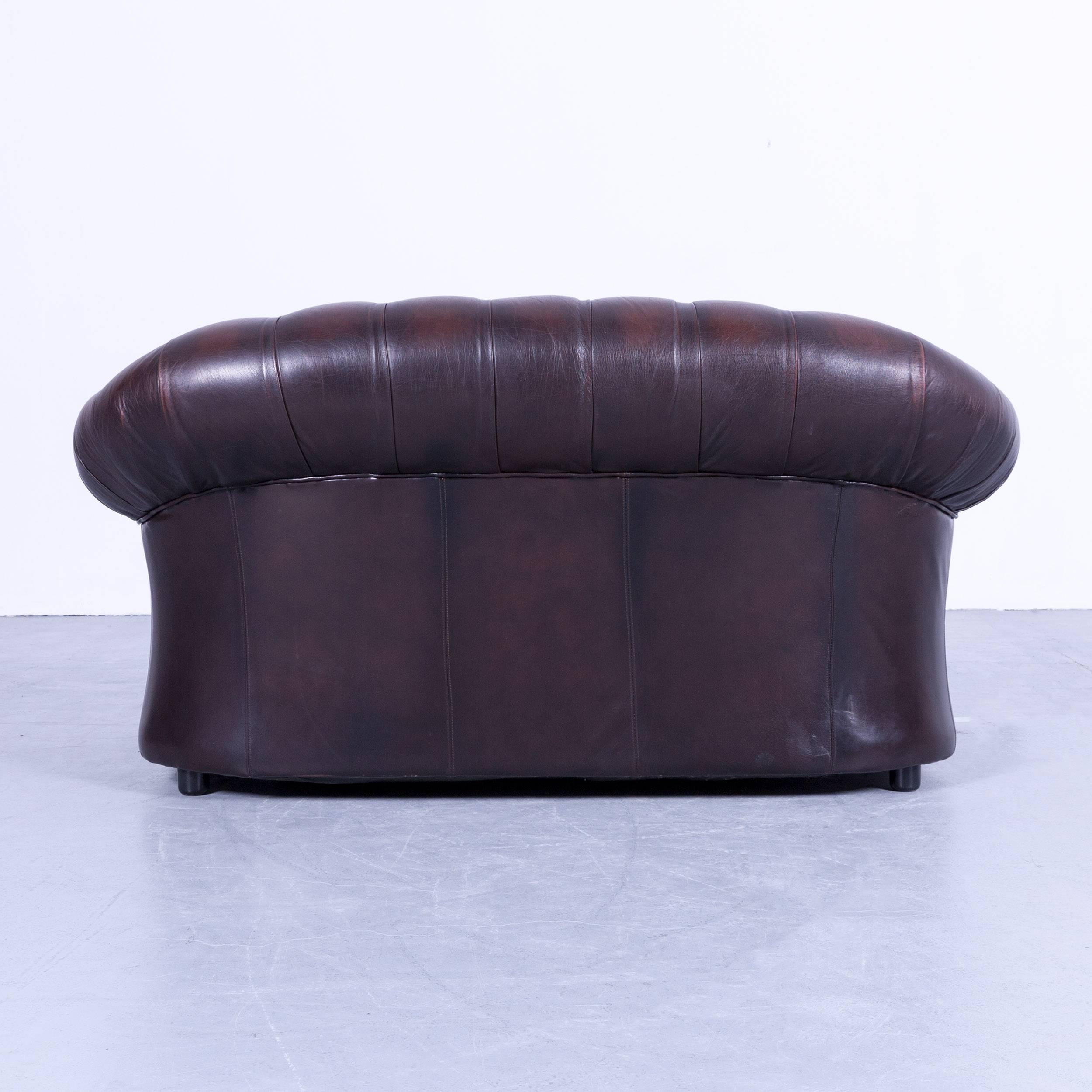 Centurion Chesterfield Sofa Brown Mocca Two-Seat Vintage Retro Couch 2