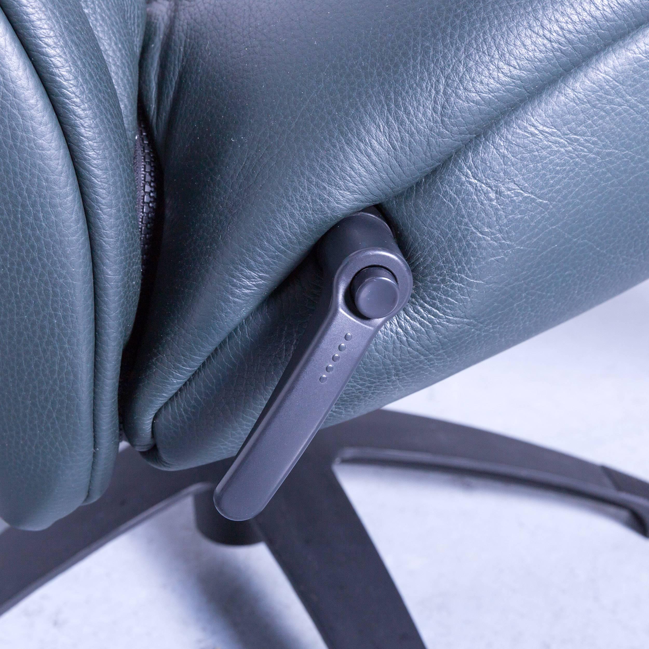 JORI Symphonie JR-7960 Designer Chair Leather Dark Green Relax Function Modern In Good Condition In Cologne, DE