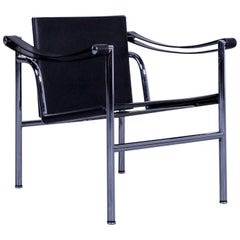 Cassina Le Corbusier LC 1 Sedia a fionda in pelle nera Bauhaus