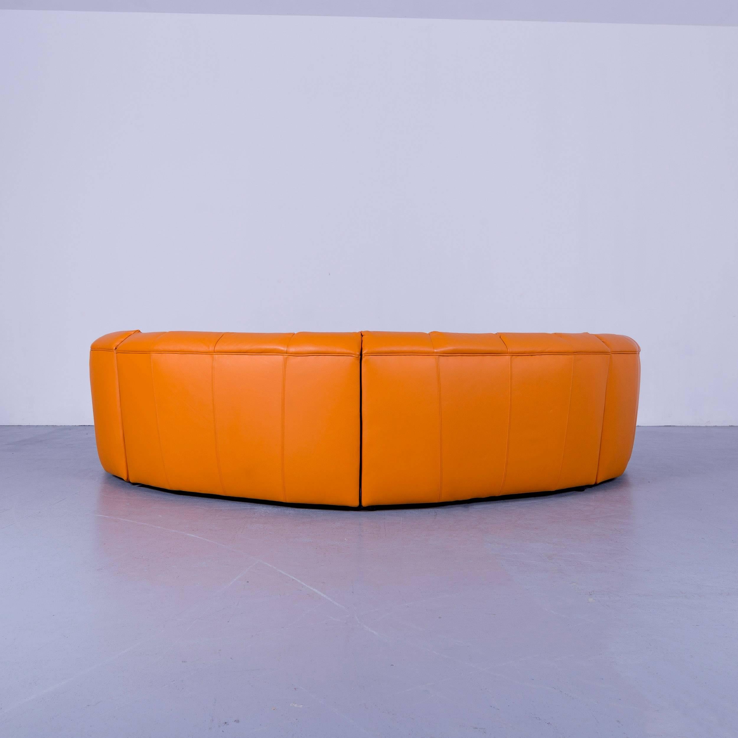 Bretz Cloud 7 Designer Cornersofa Orange Leather Couch  3