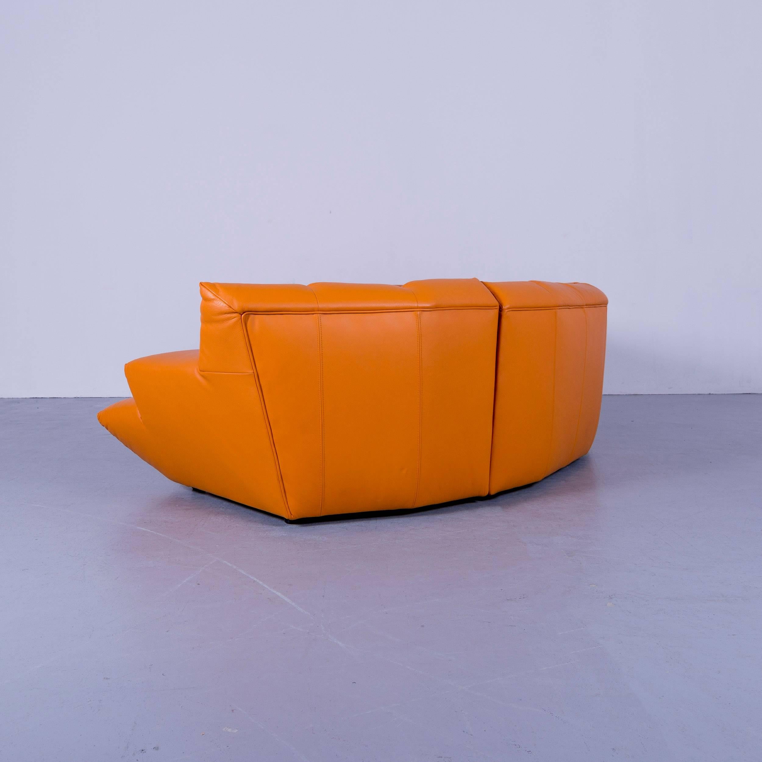 Bretz Cloud 7 Designer Cornersofa Orange Leather Couch  4