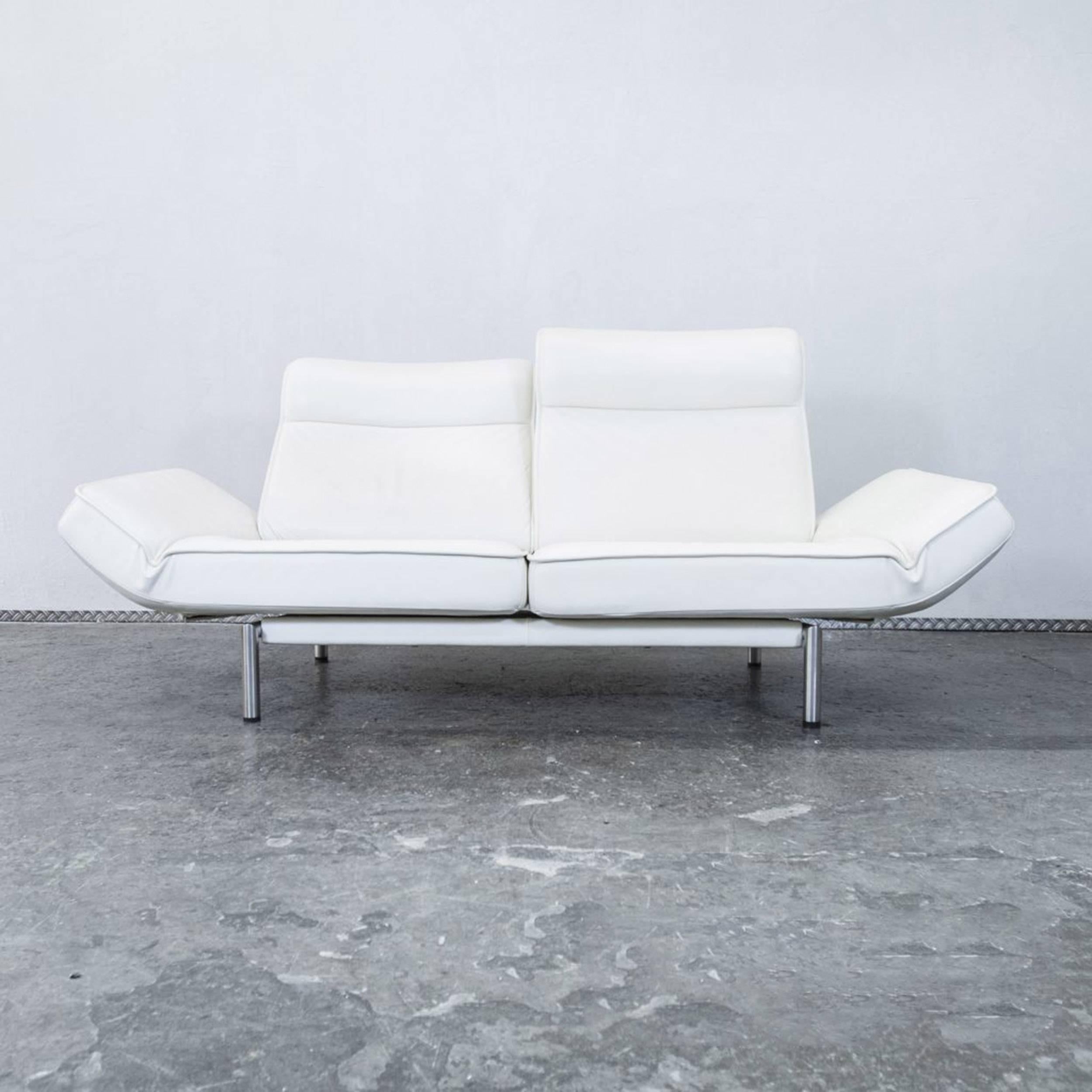 De Sede DS 450 Designer Leather Sofa White Two-Seat Function Modern 1