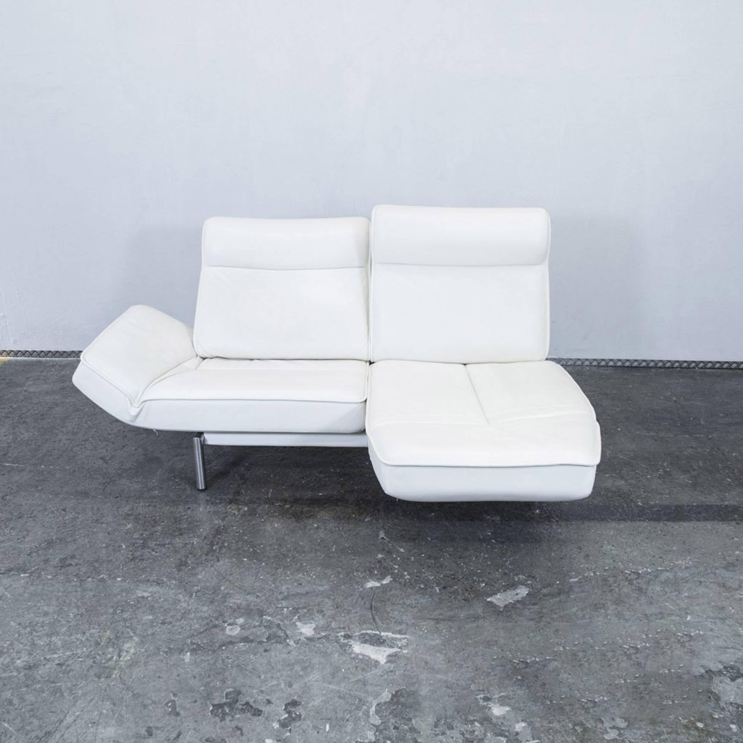 De Sede DS 450 Designer Leather Sofa White Two-Seat Function Modern 2