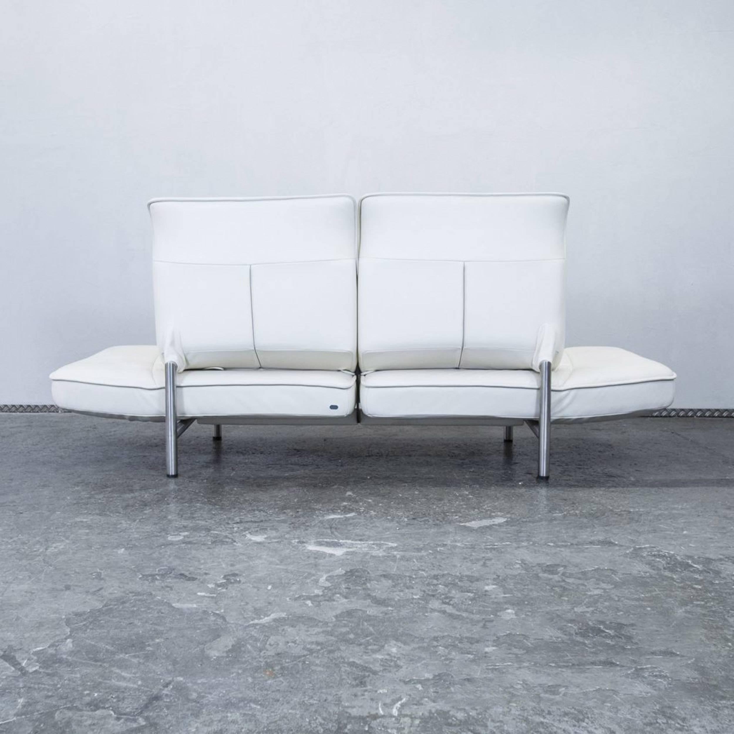 De Sede DS 450 Designer Leather Sofa White Two-Seat Function Modern 5