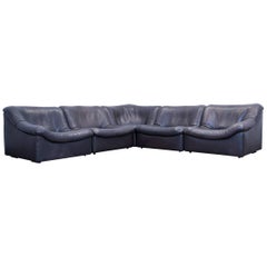 De Sede DS 46 Buff Leather Corner Sofa Brown Black Modular Function Couch Modern