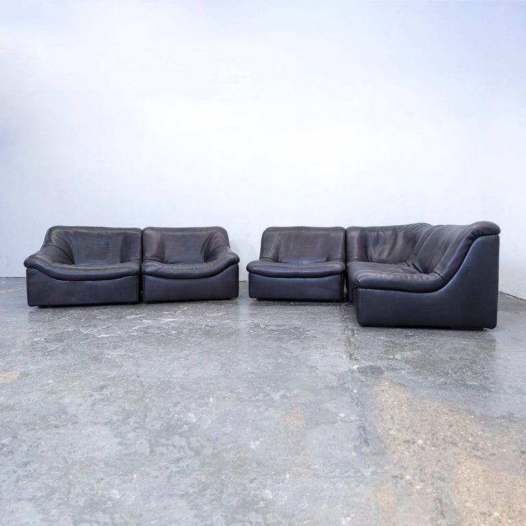 De Sede DS 46 Buff Leather Corner Sofa Brown Black Modular ...