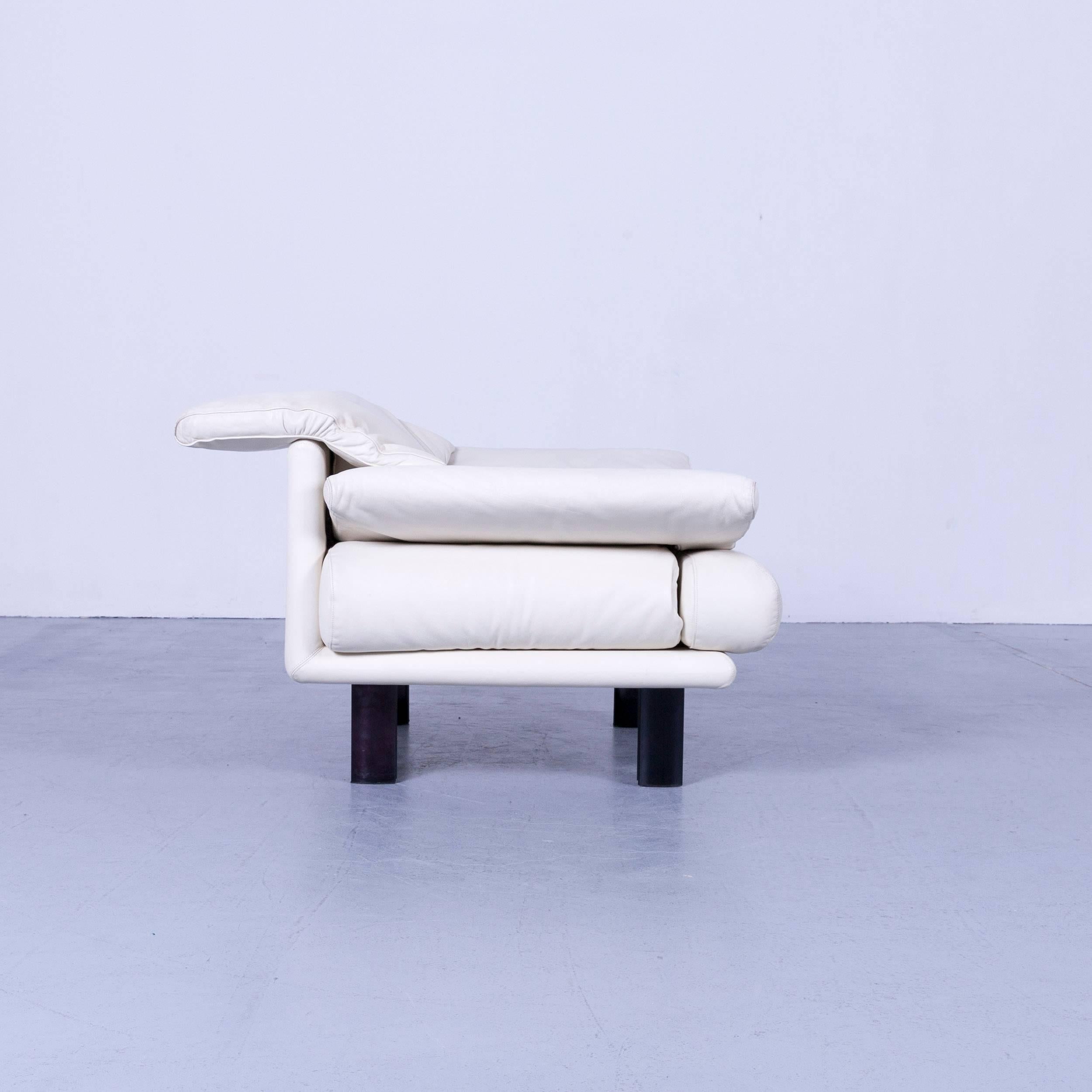 B&B Italia Alanda Designer Armchair Leather Off-White One-Seat Modern 3