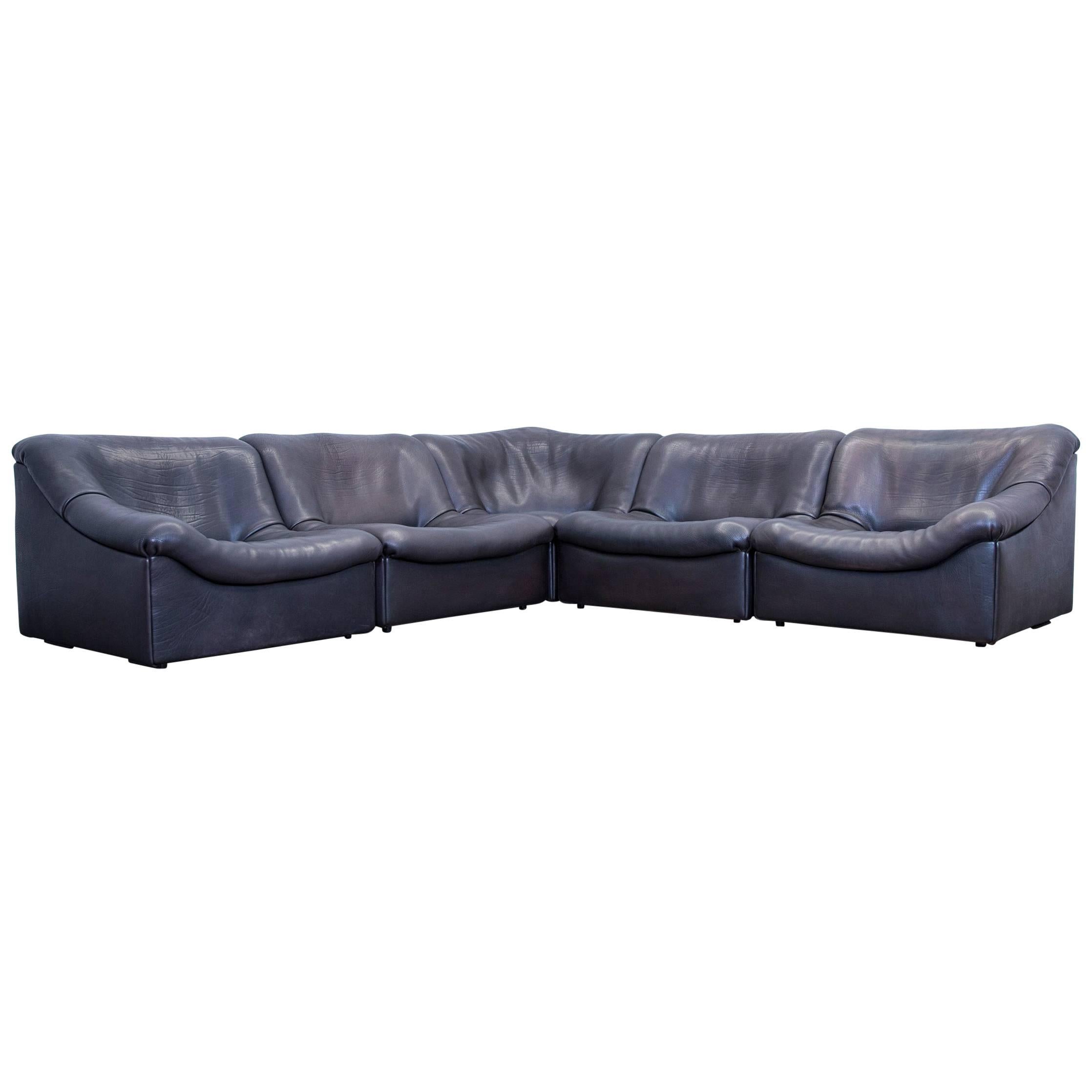 De Sede DS 46 Designer Leather Corner Sofa Brown Modular Function Couch 