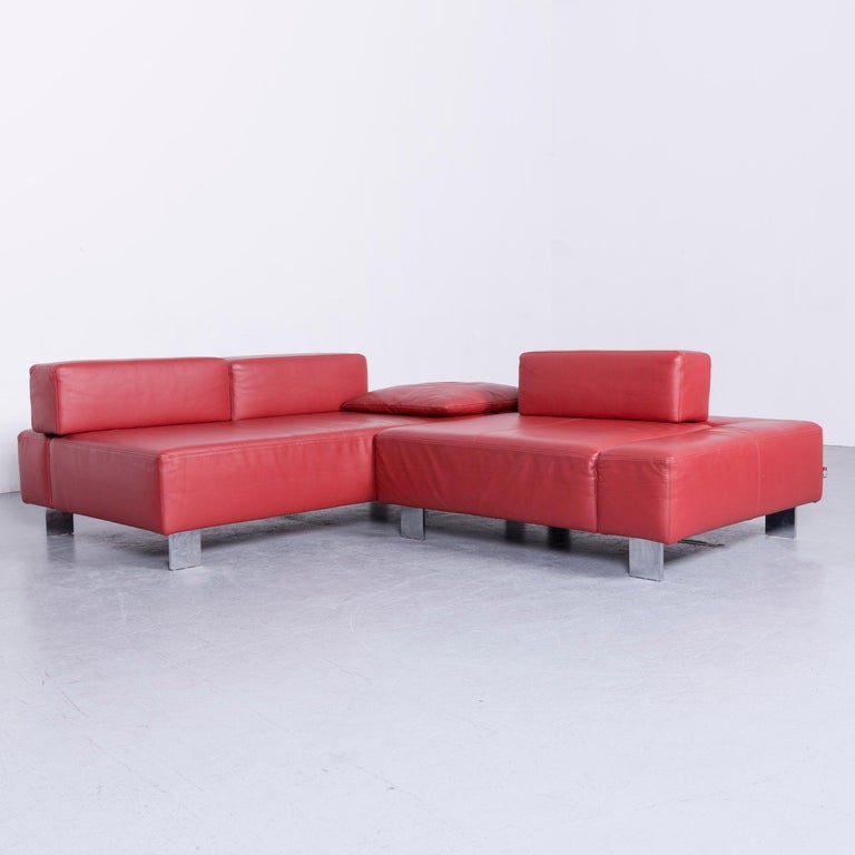 Brühl And Sippold Fields Designer Sofa Red Leather Corner With We Bring To You An Brühl Sippold Fields Designer Sofa Red Leather Corner With