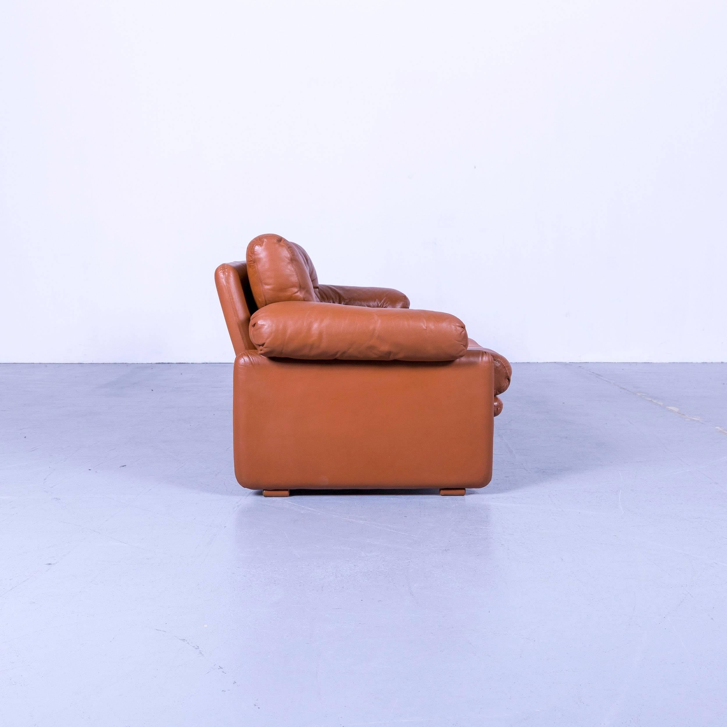 B&B Italia Coronado Designer Sofa, Brown Leather Three-Seat For Sale 6