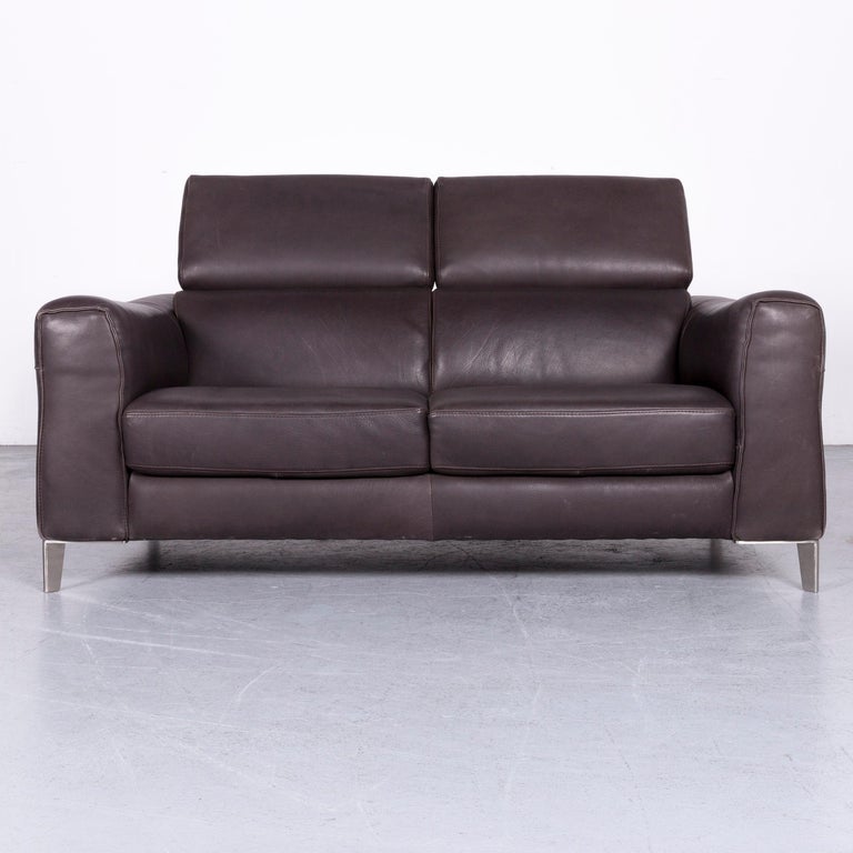 Natuzzi Designer Leather Sofa Two Seat Couch Brown At 1stdibs European Natuzzi Designer Leather Sofa Two Seat Couch Brown For